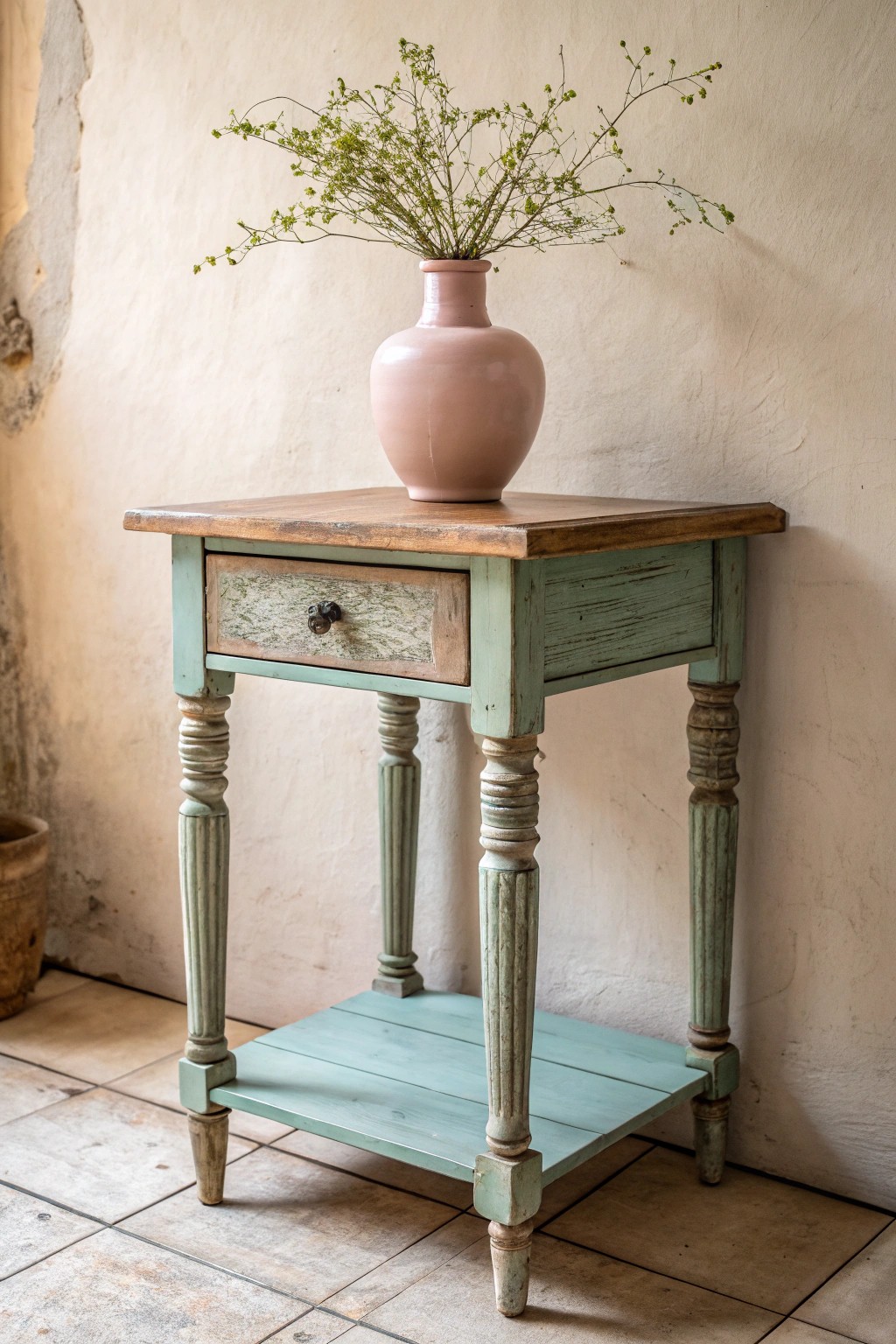 A subtle pop of color brings fresh charm to classic farmhouse style.