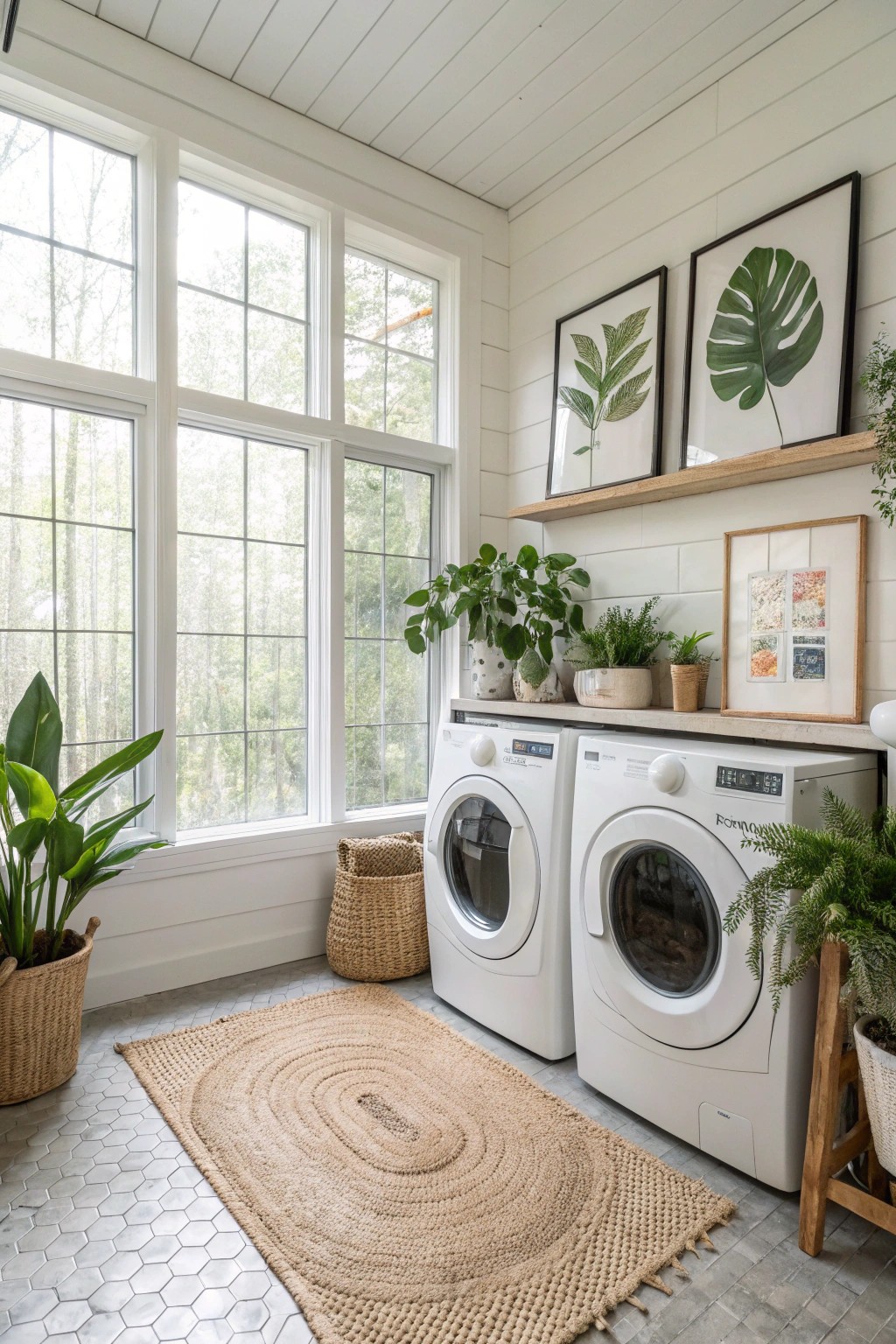 Decorative details bring warmth and personality to your laundry space.