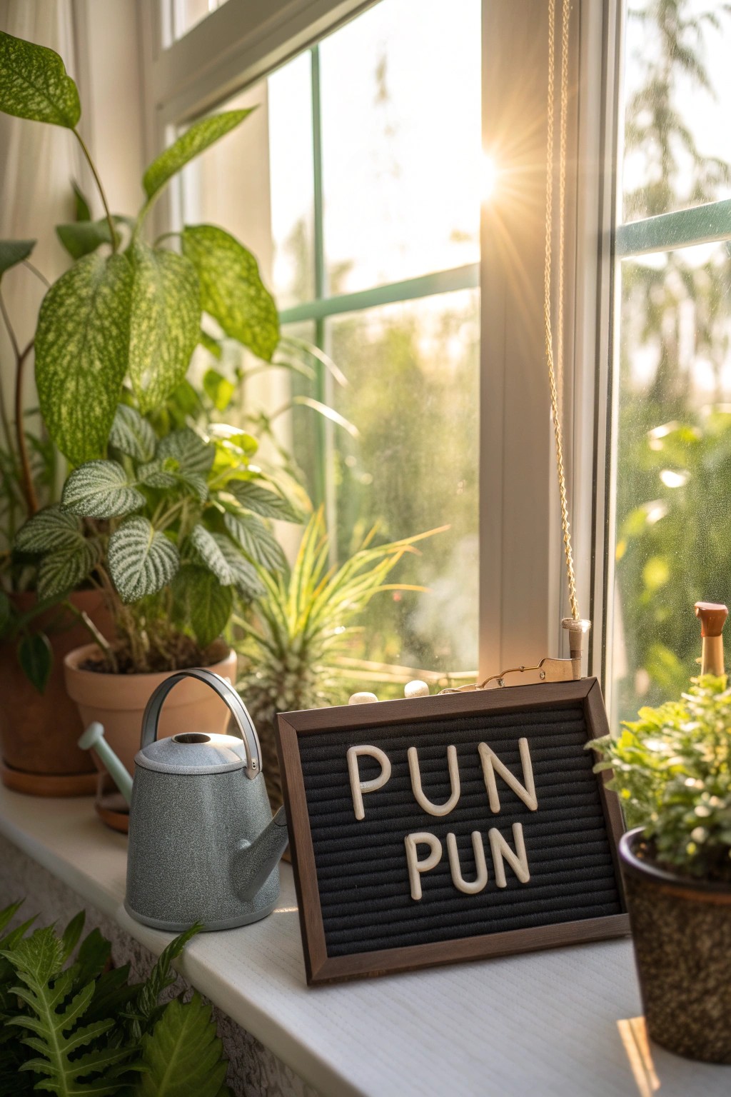 A letter board adds personality and reminders to your indoor jungle.