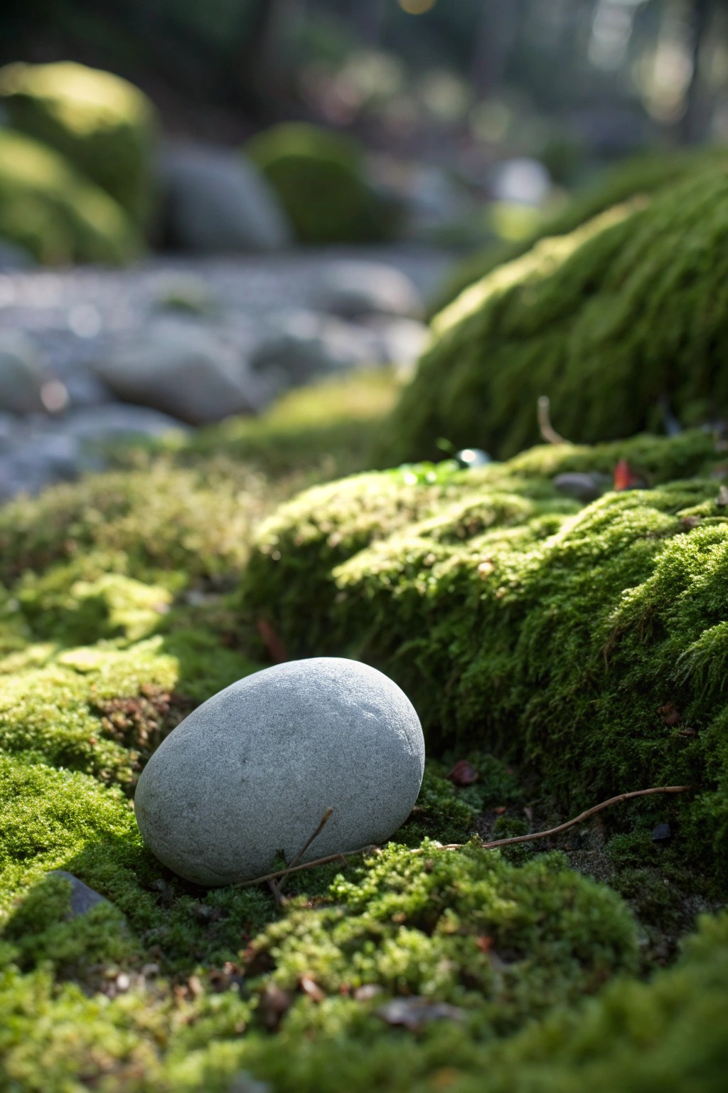 A serene mossy rock nook—nature’s low-maintenance magic.