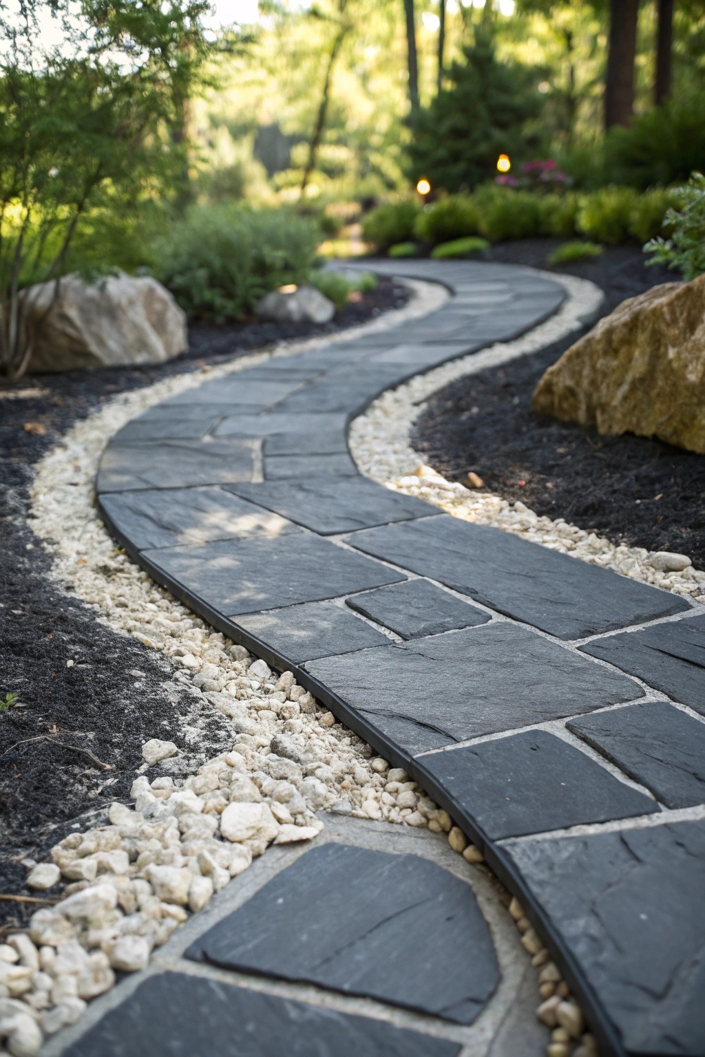 Bold contrasts: Elevate your walkway with striking paver color combinations.