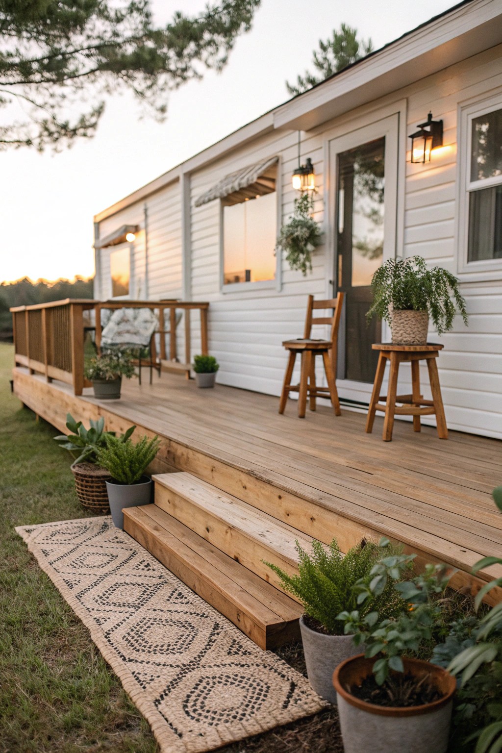 Elevate your porch with handcrafted multi-level decking for natural, effortless style.