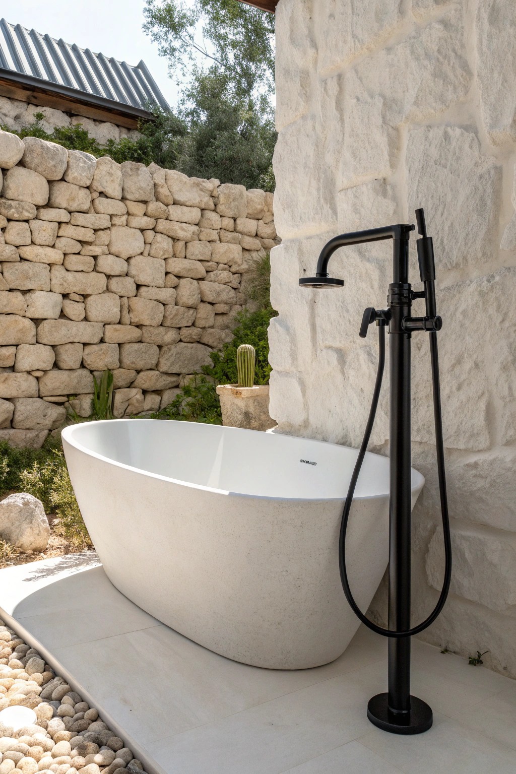 Elevate your tub and shower with striking matte black fixtures for a touch of effortless luxury.
