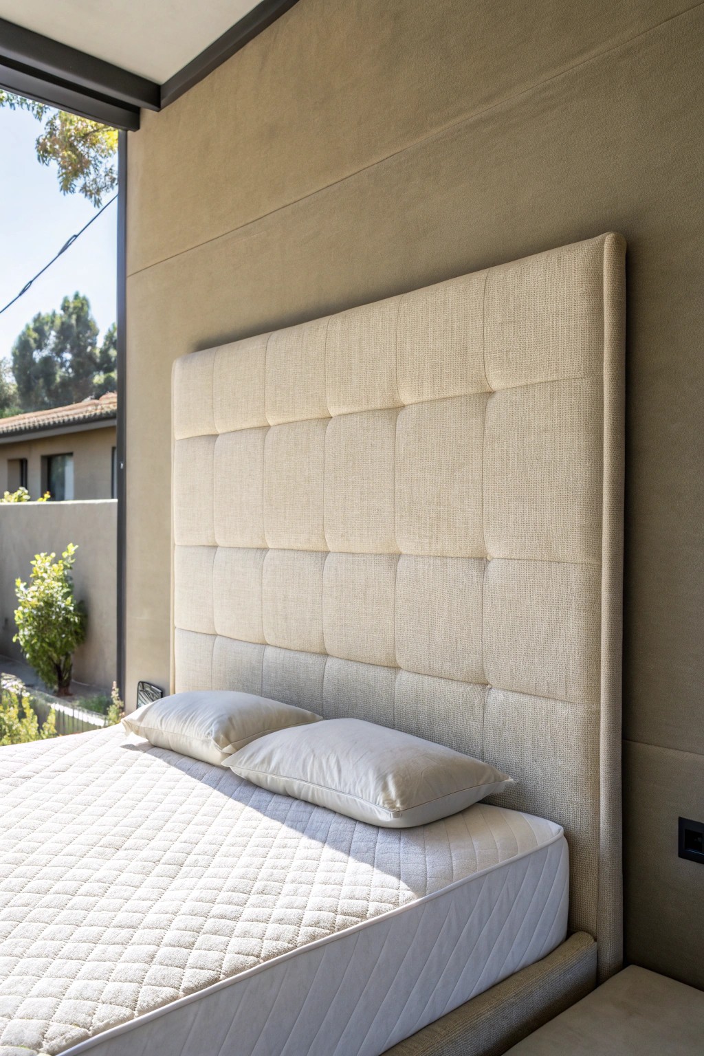 Elevate your space with a handcrafted linen wall panel—a simple touch of cozy elegance.