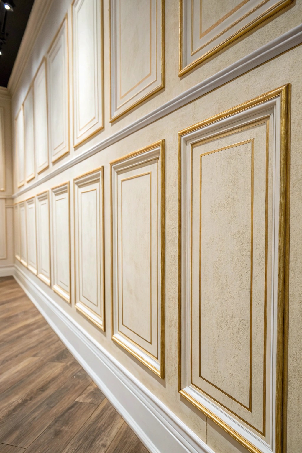 Effortless elegance: faux paneling transforms your walls with simple paint and creativity.