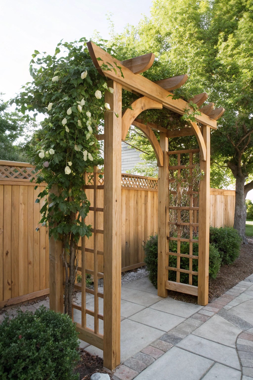 Step into a secret garden—where handcrafted beauty meets natural privacy.