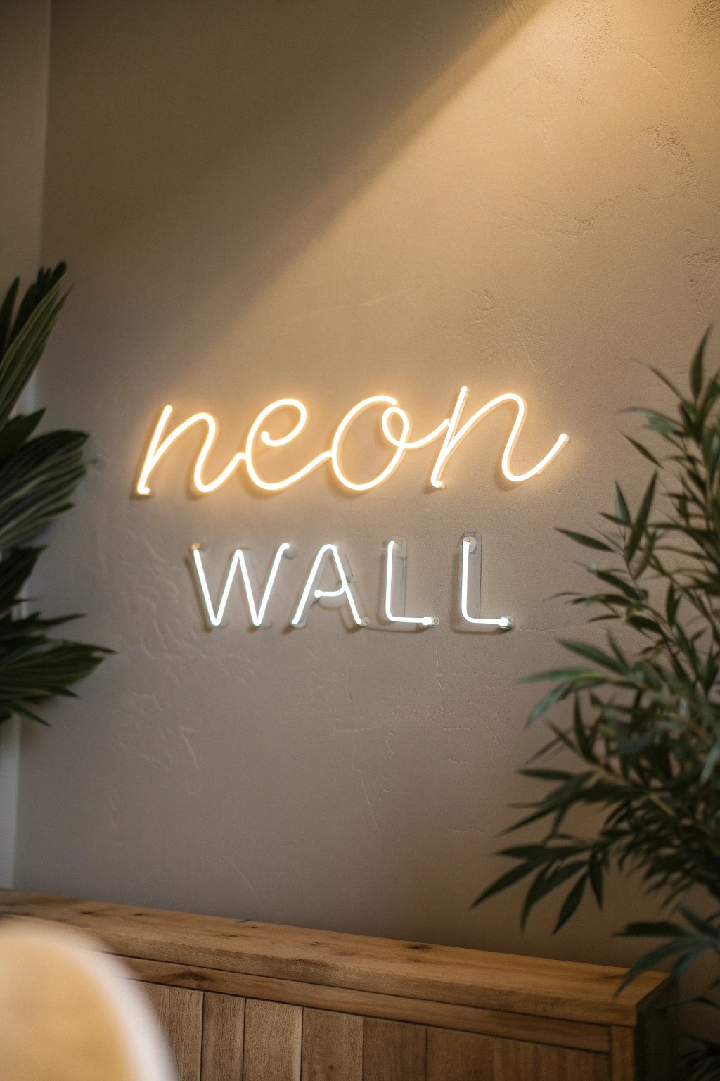 Let your walls shine with a custom neon sign—simple, striking, and full of personality.