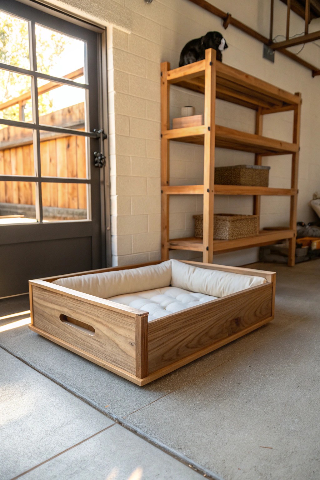 A serene pet retreat: where natural beauty meets thoughtful design.