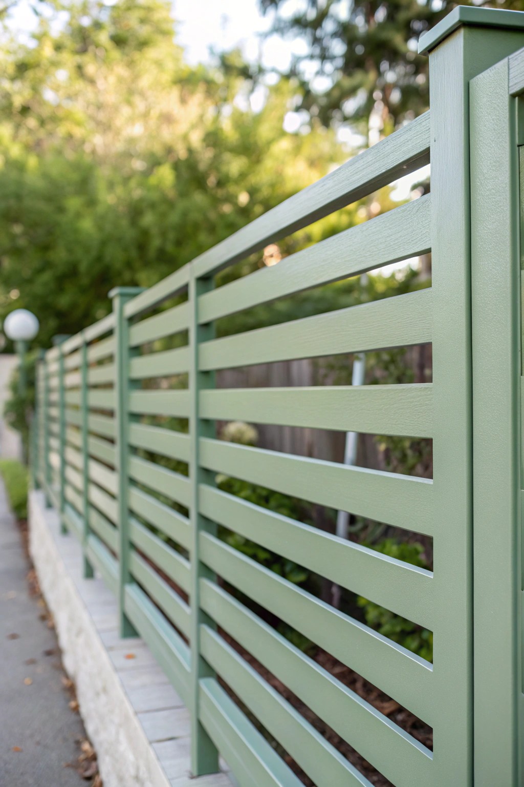 Sage green aluminum: Modern simplicity meets lasting beauty.