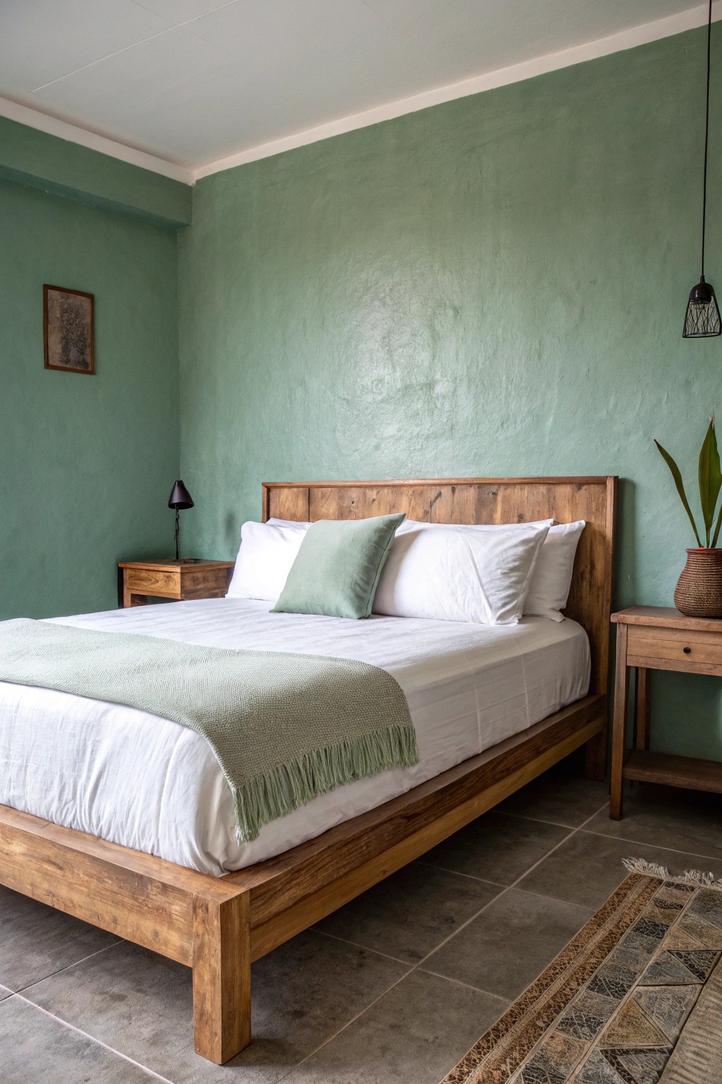 Simplicity shines: embrace color-blocking for a calm, minimalist bedroom.
