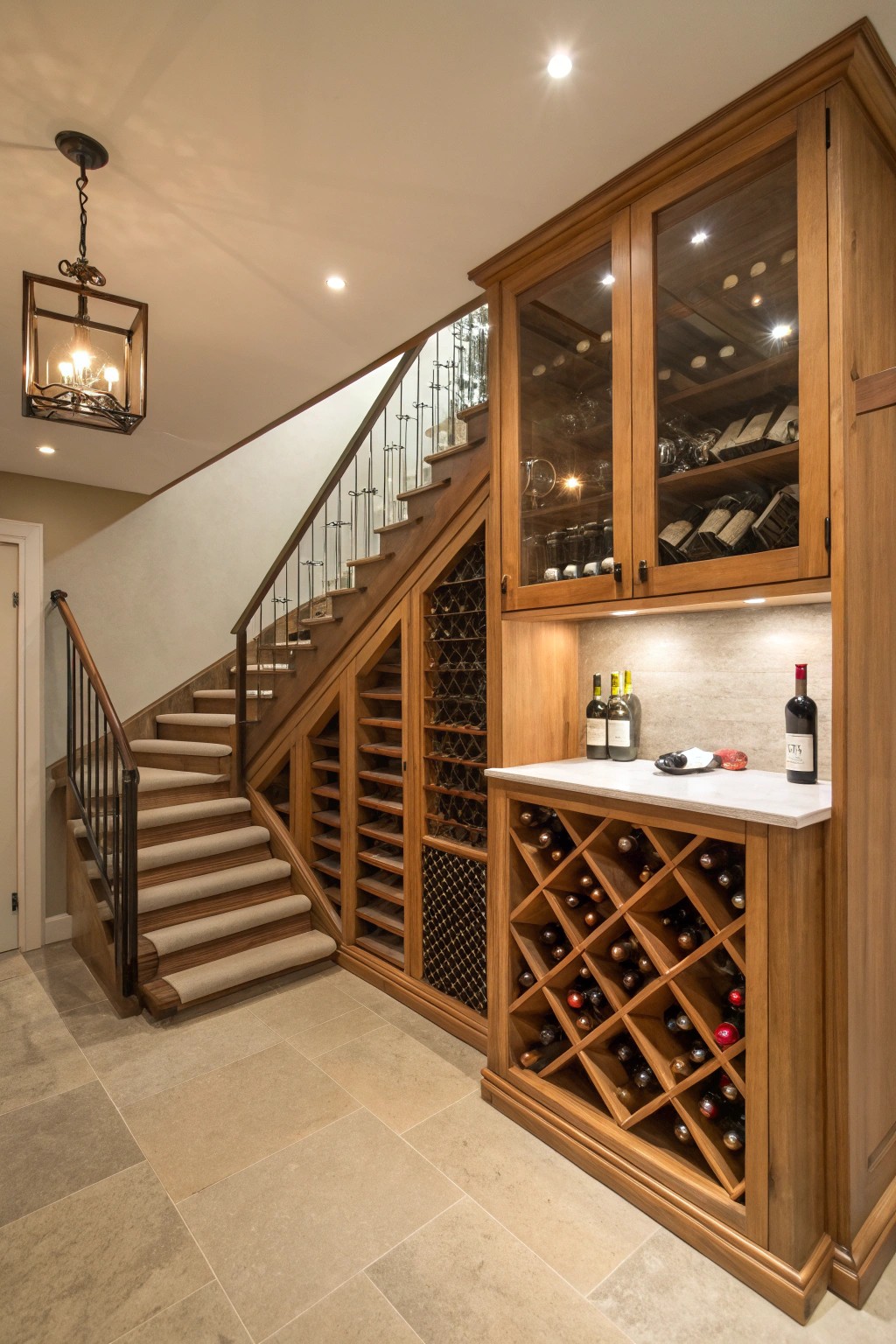 Under-stair wine cellar: a touch of luxury in every small space.