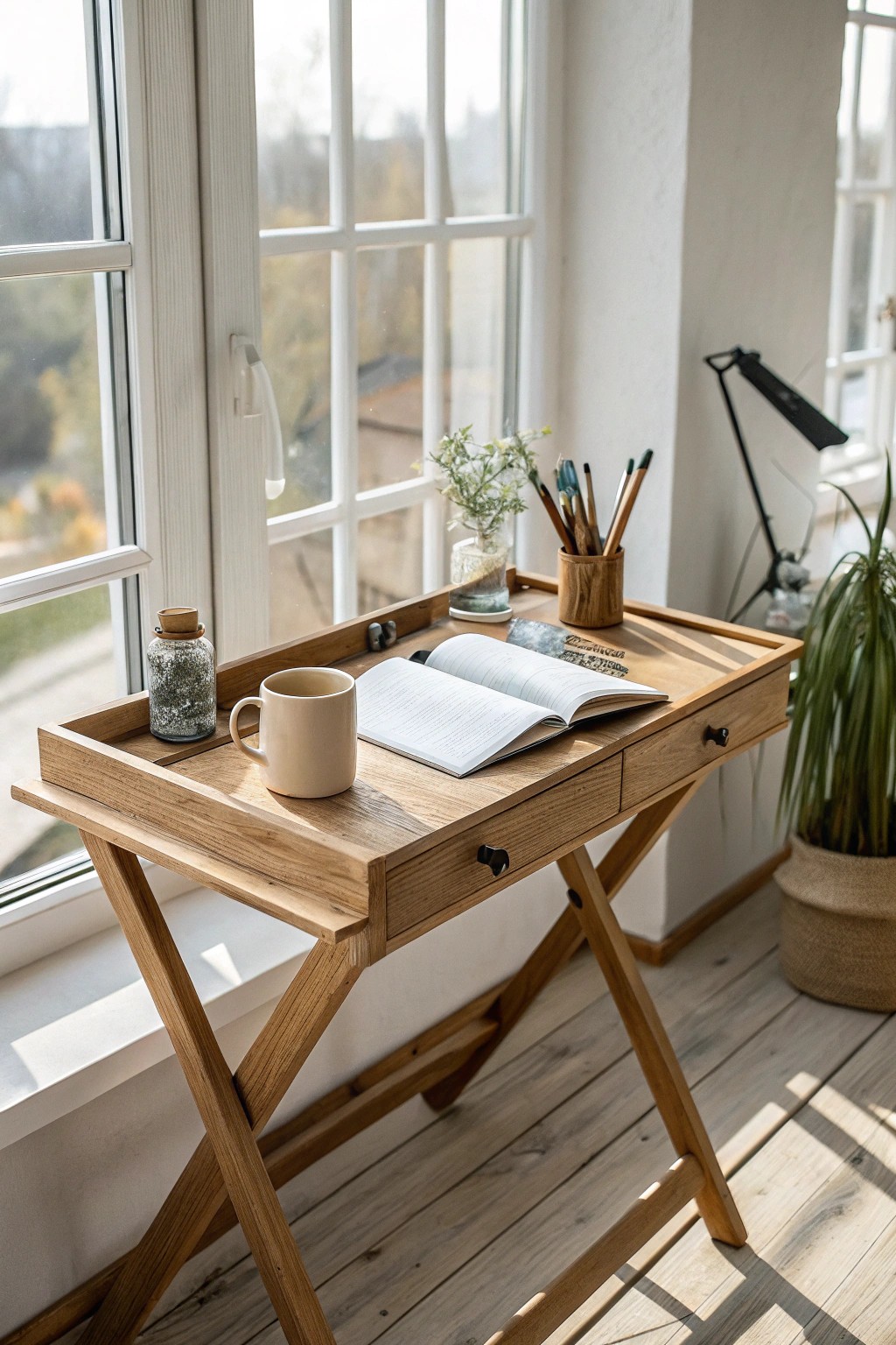 A serene, sunlit workspace—where inspiration and craftsmanship meet.
