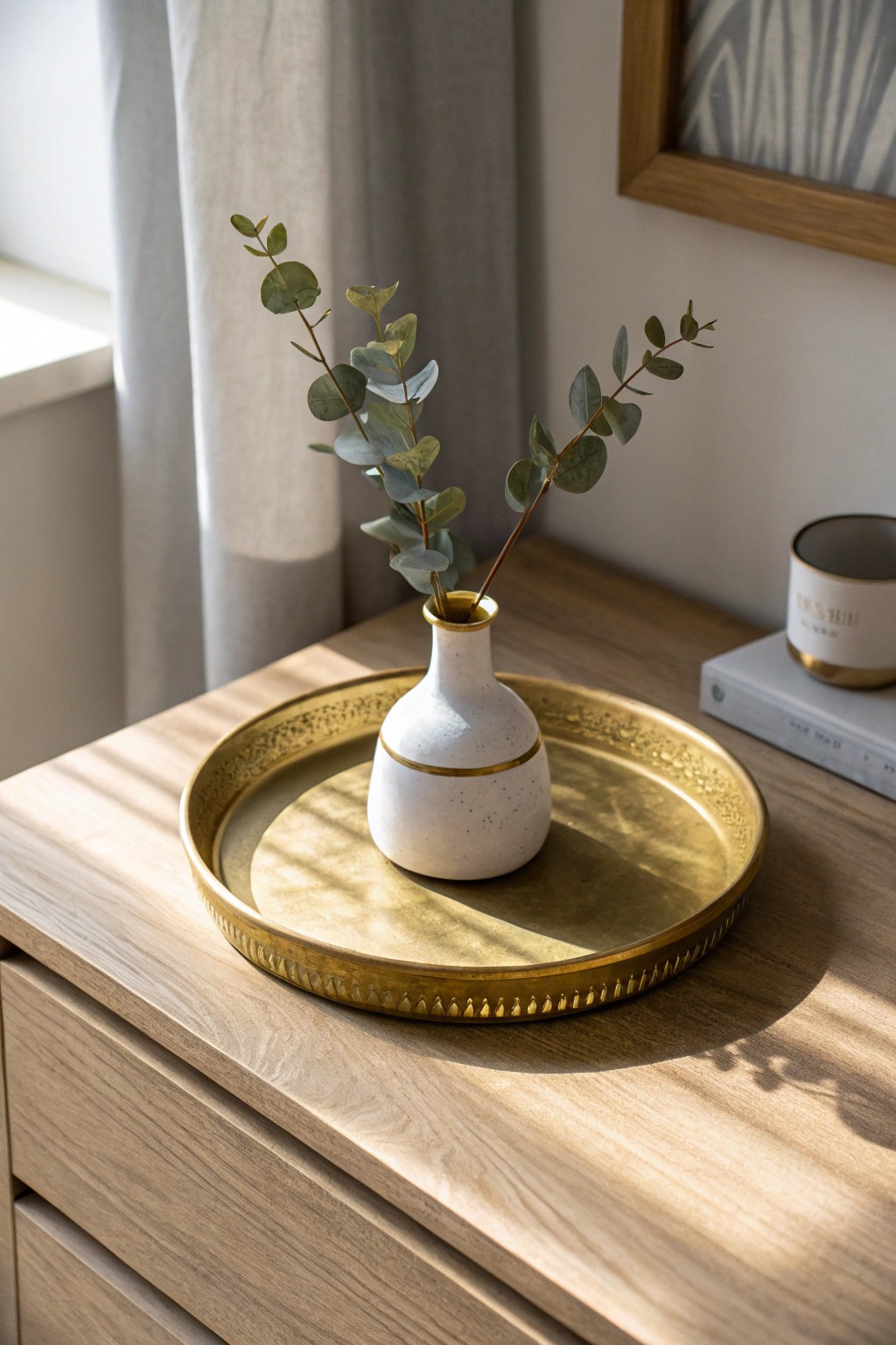 Elevate your dresser with a touch of metallic elegance.