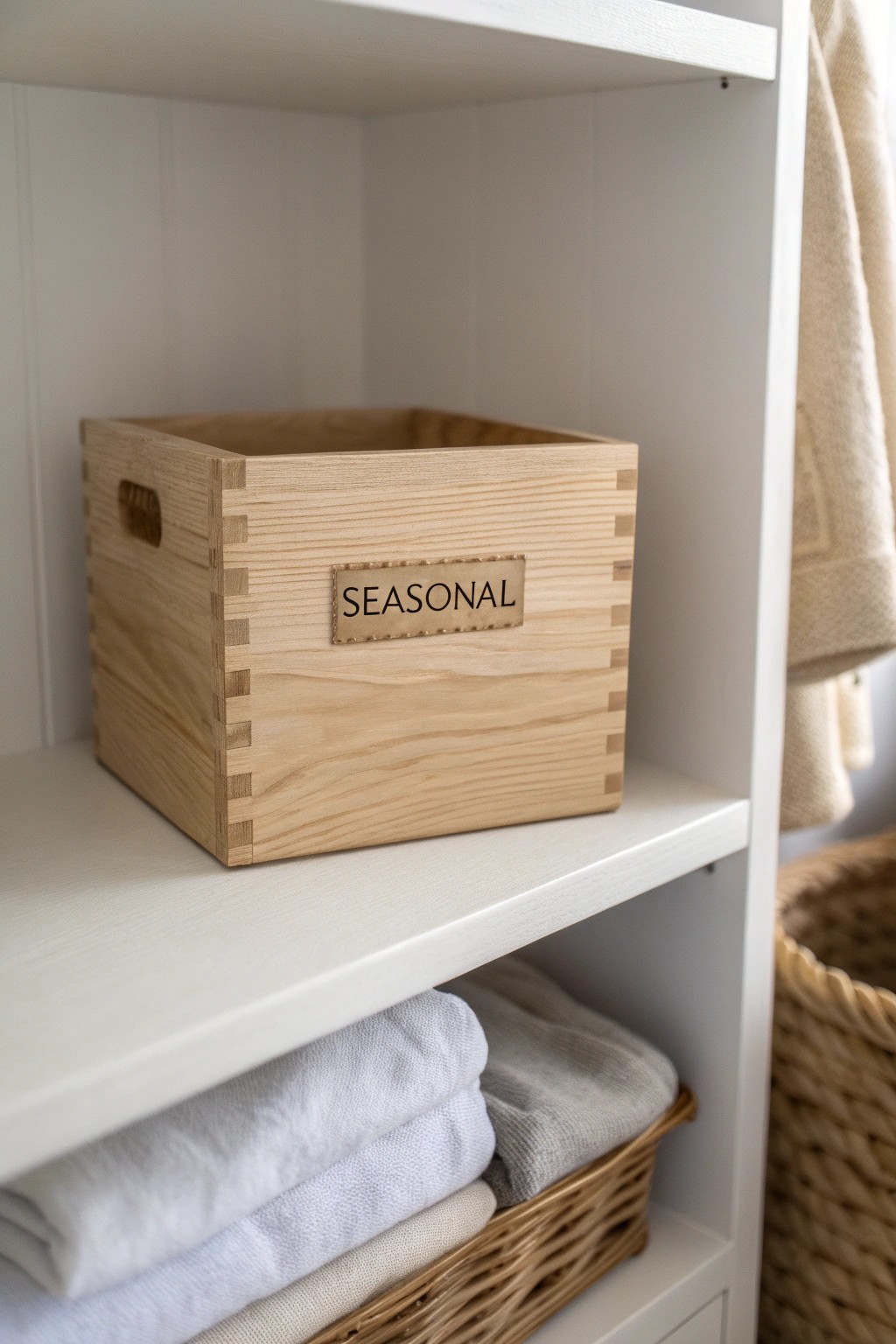 Elevate your laundry room with a beautiful seasonal storage bin—where simplicity meets thoughtful organization.