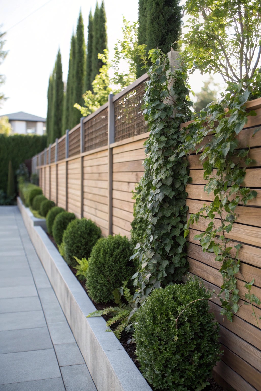 Transform your backyard with a living green wall—privacy meets modern elegance.