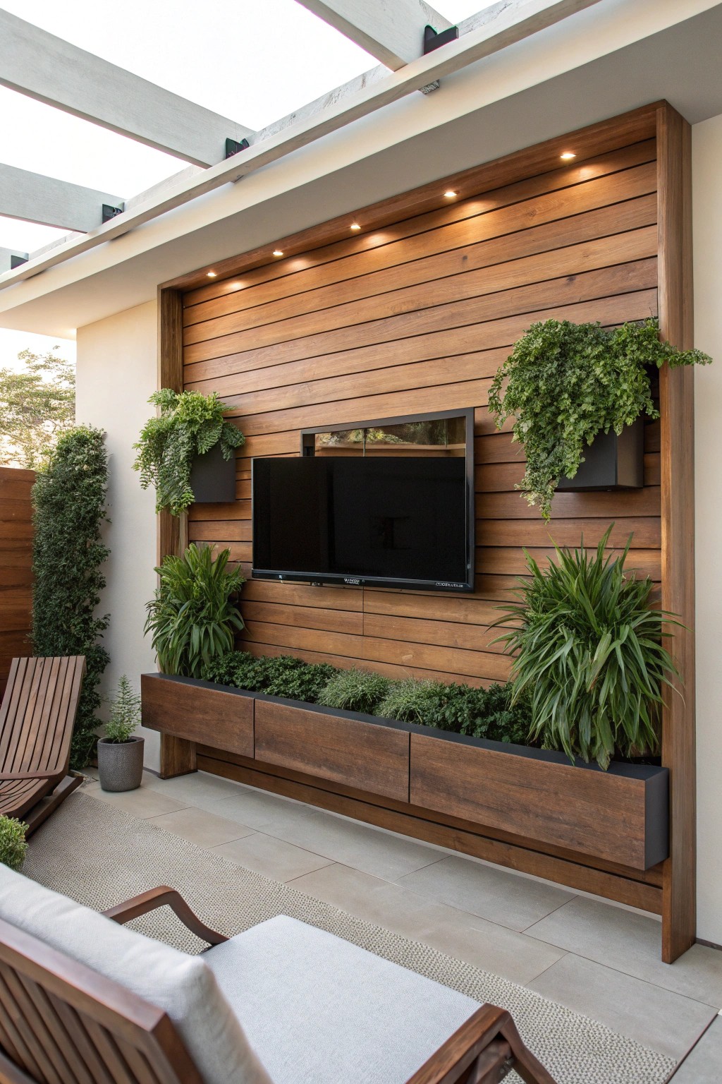 Transform your patio into a serene outdoor TV oasis—where craftsmanship meets comfort under the stars.