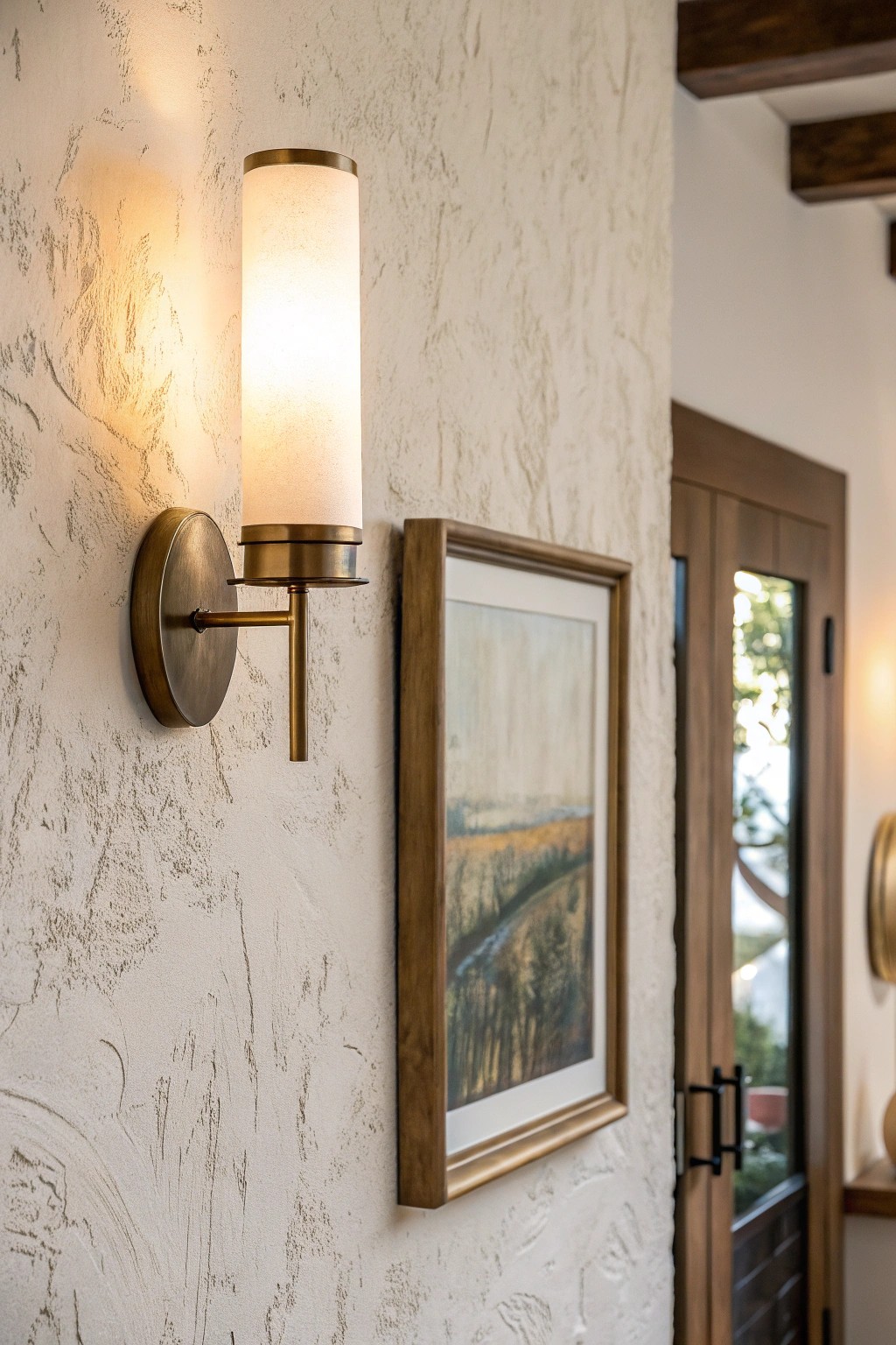 Elevate your walls with the natural allure of integrated lighting.
