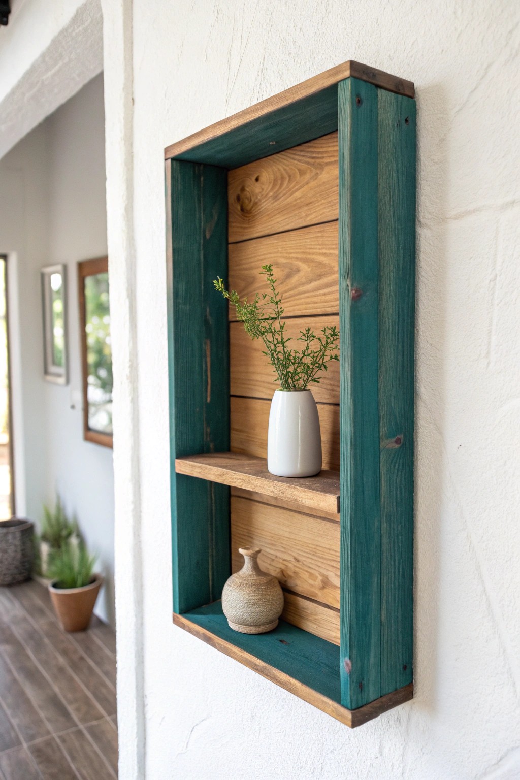 Bold color-blocked shelves: where simplicity meets standout style.
