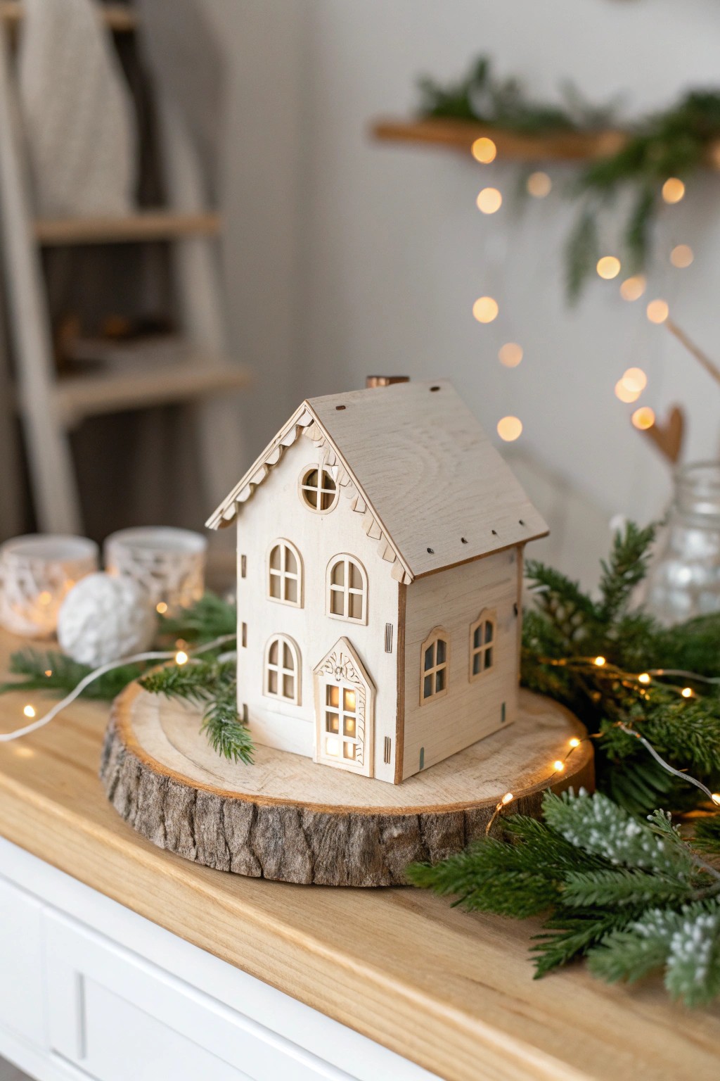 Craft your own story: a single artisan-made house inspires endless Christmas village vignettes.