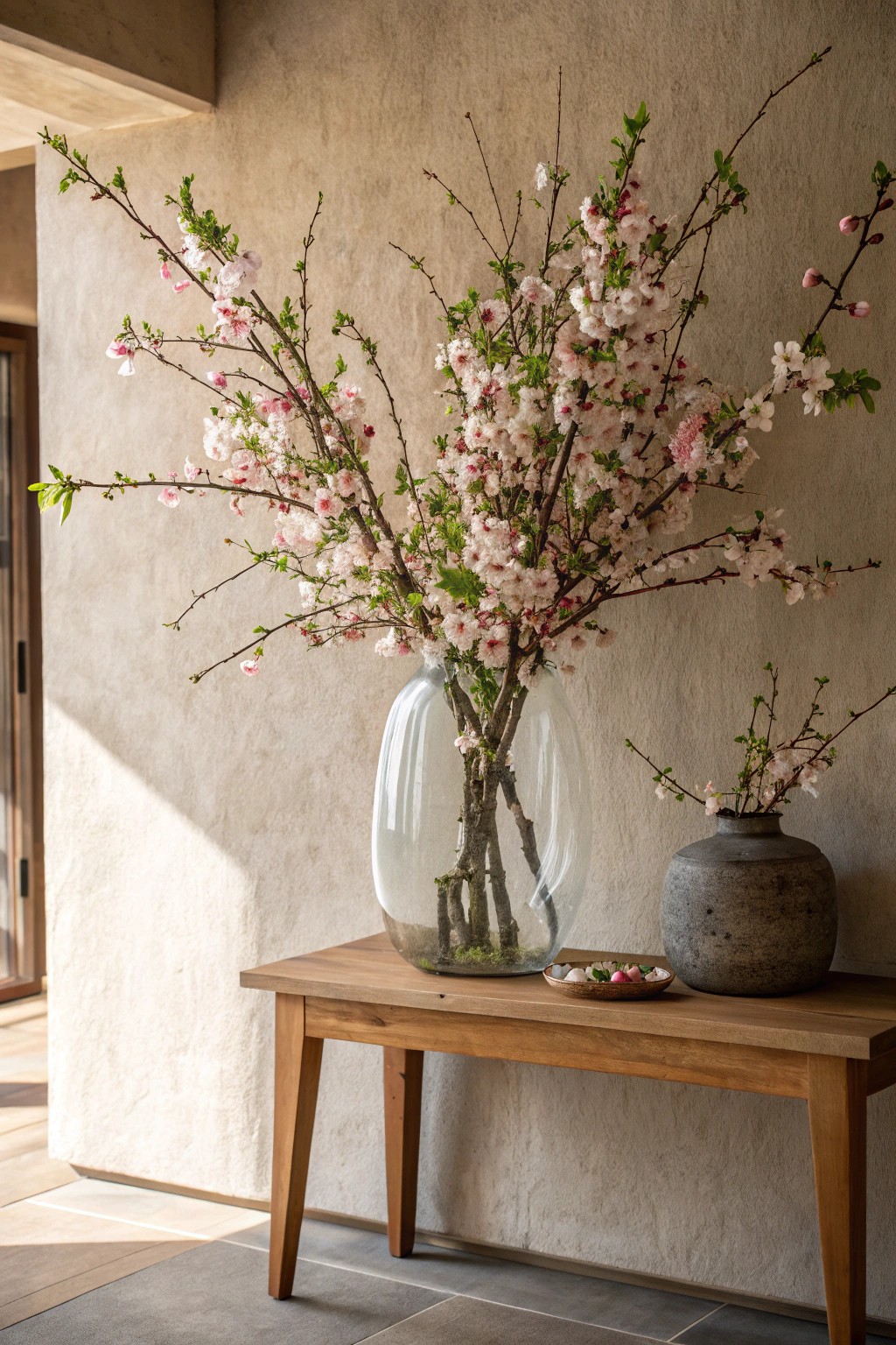 Make a stunning first impression with an artful, oversized floral arrangement in your entryway.