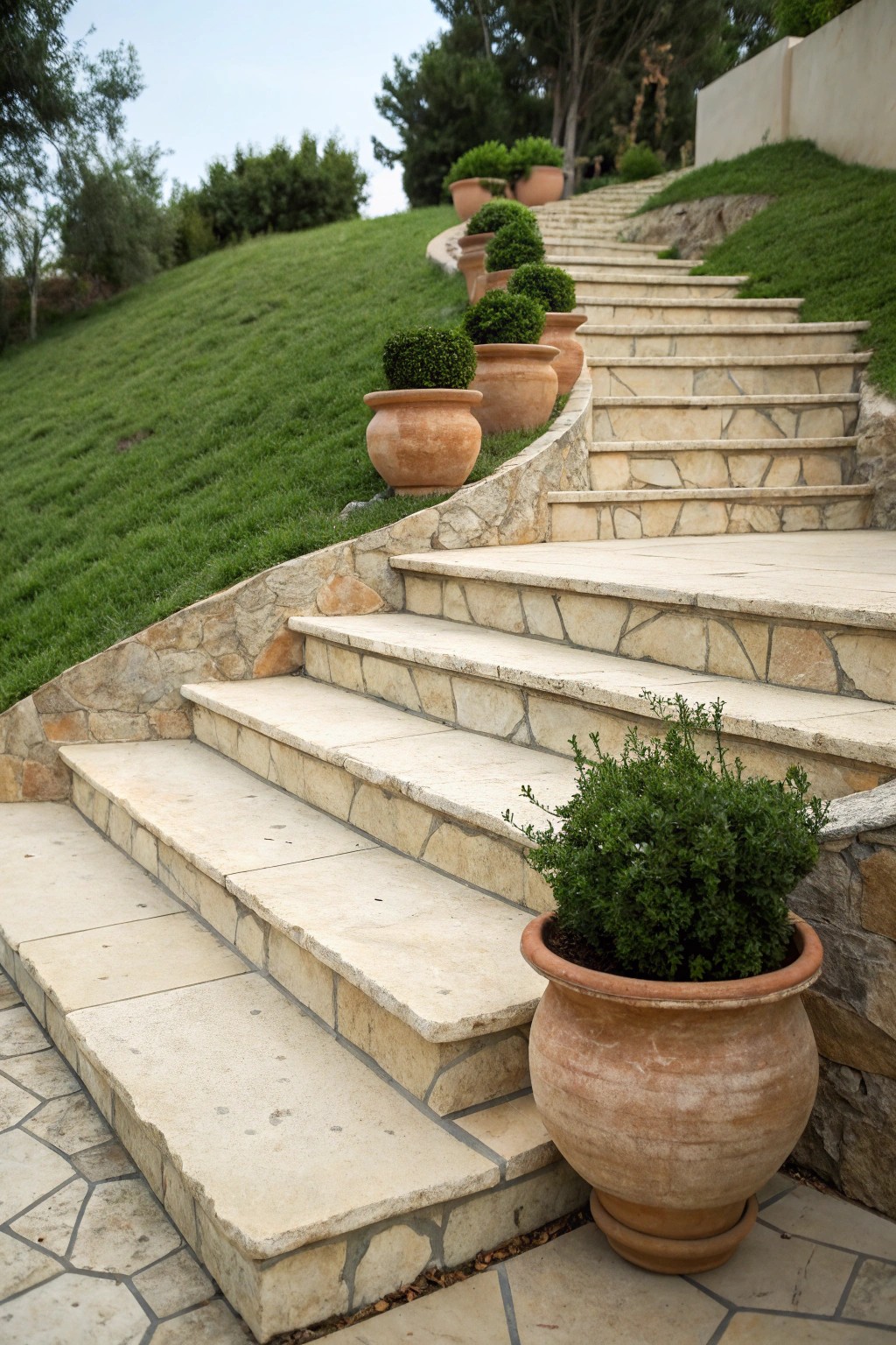 Elevate your entry with handcrafted stone steps—nature and design in perfect harmony.