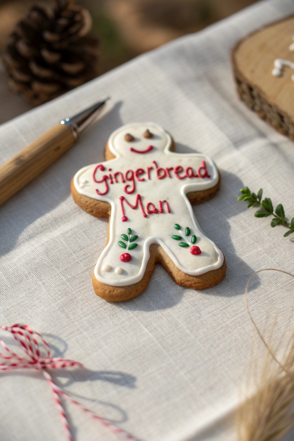 Turn gingerbread men into edible postcards with charming, hand-drawn messages.