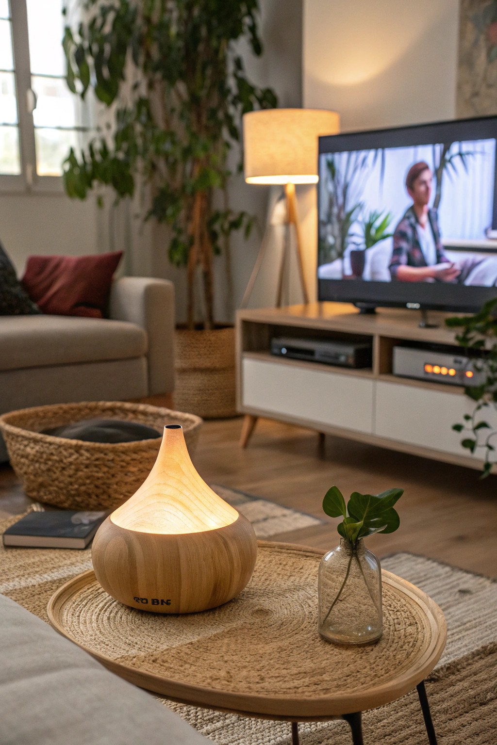 Elevate your evenings: sync your living room lighting with your favorite entertainment for an immersive, natural ambiance.