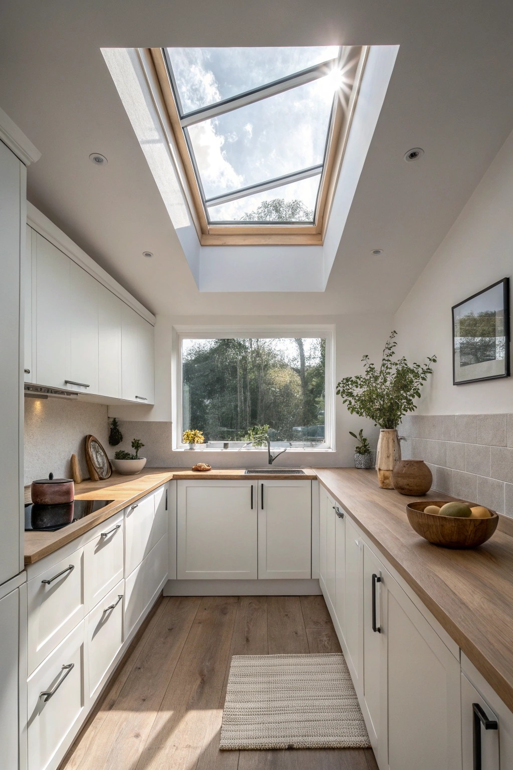 Let the sky in—transform your kitchen with a stunning skylight.