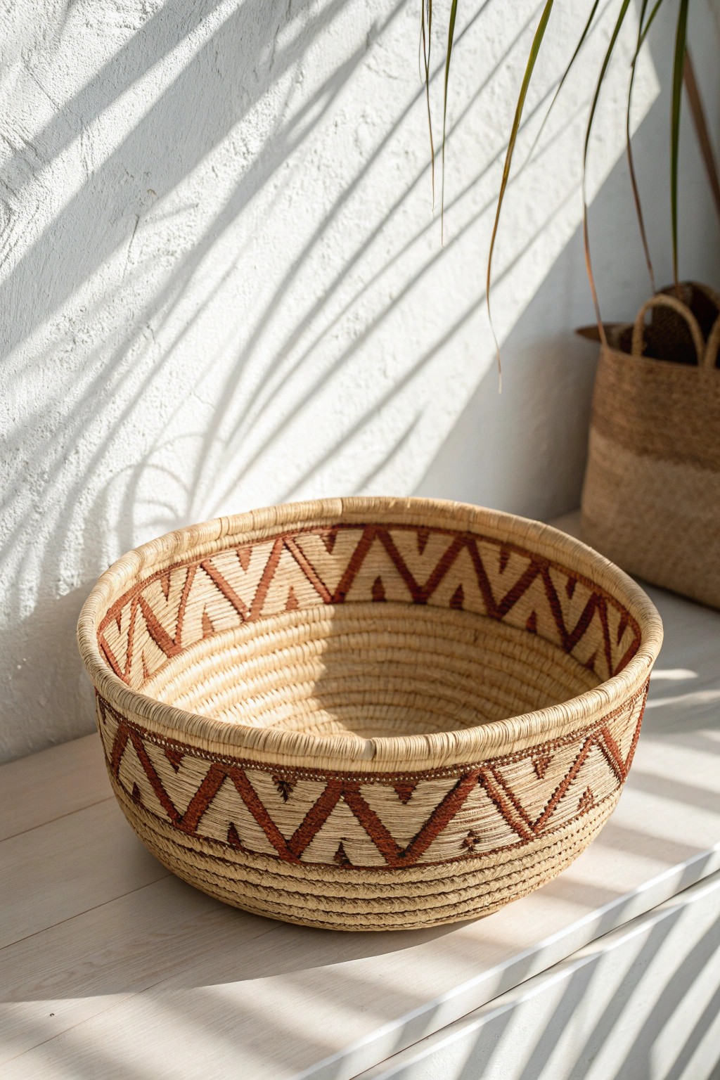 Elevate your space with the natural artistry of a woven basket wall accent.