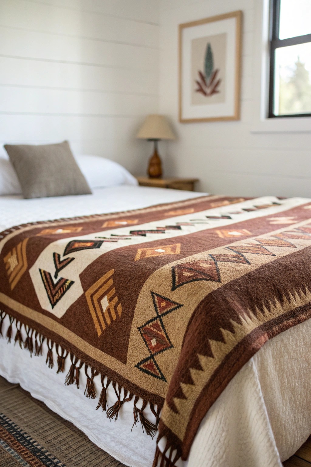 Coordinated comfort: Let your bedding inspire your bedroom art.