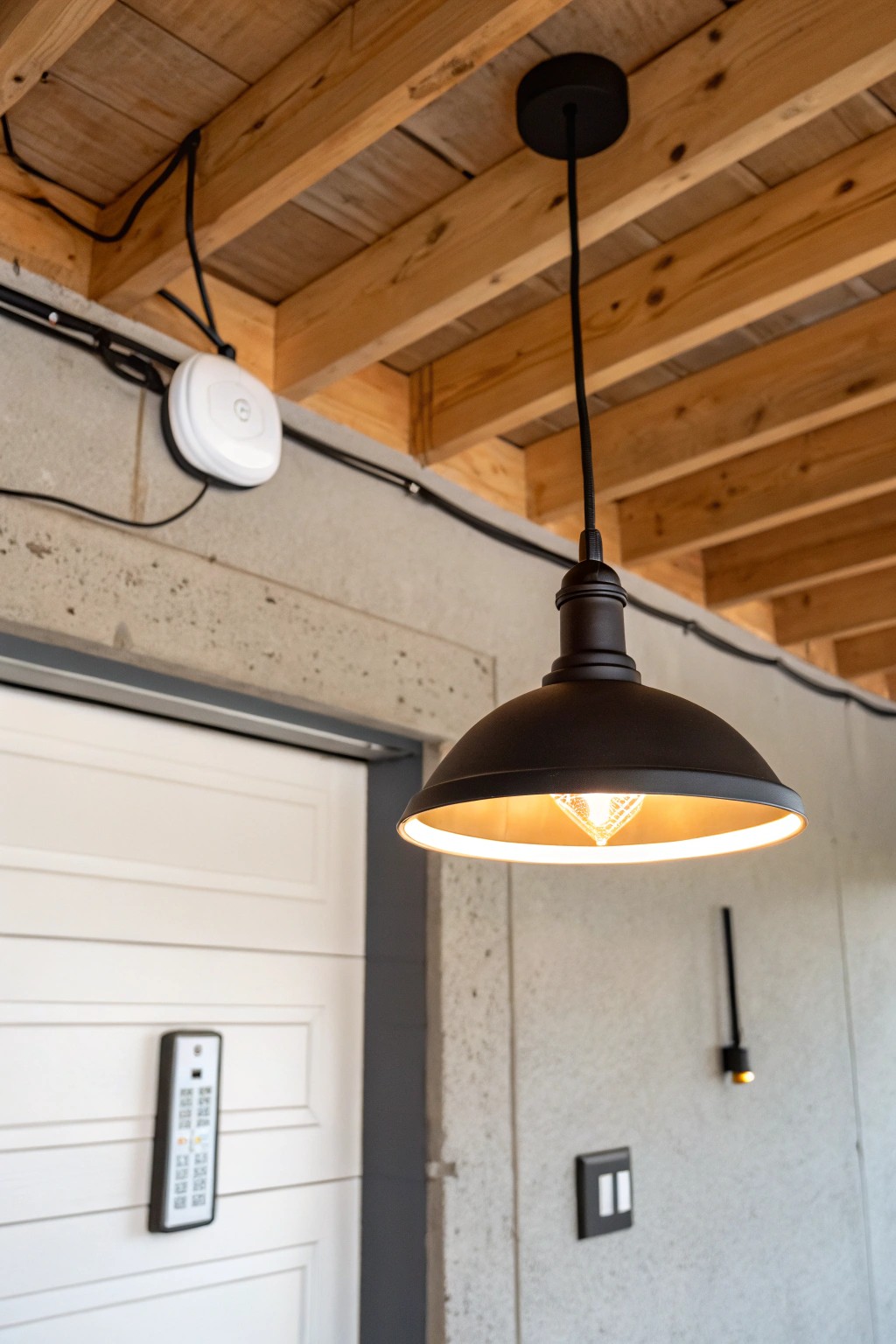 Elevate your garage with smart, stylish lighting for effortless ambiance.