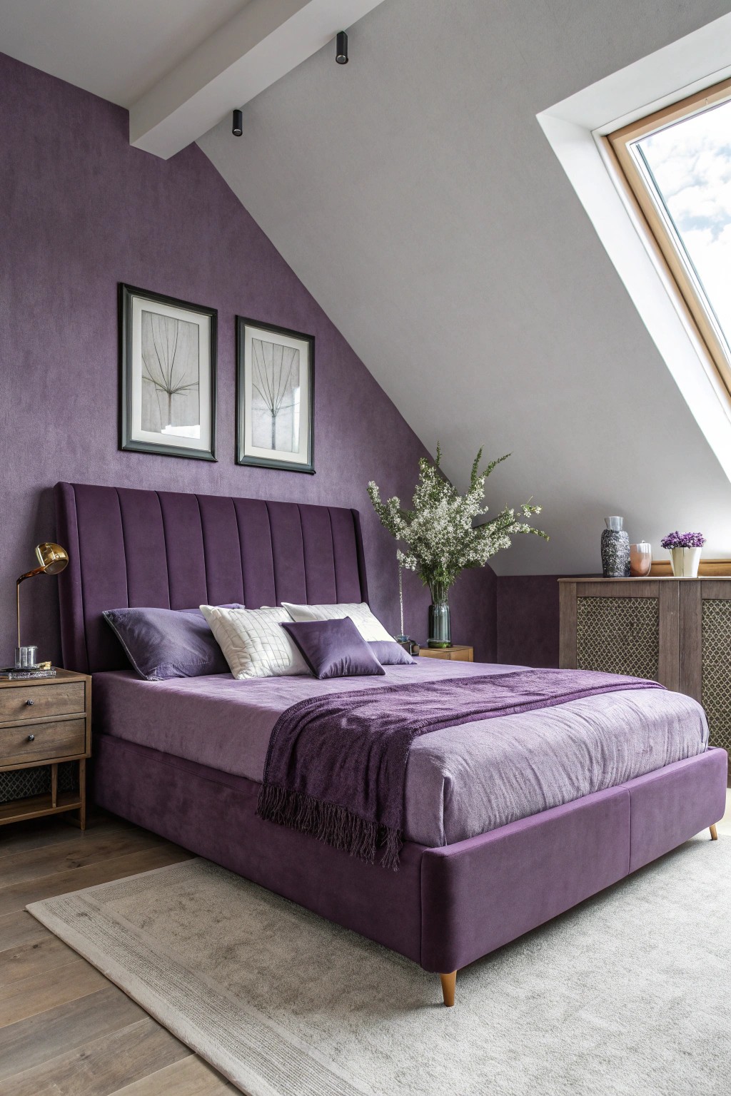 Dive into dreamy comfort with a fully purple retreat—bold, beautiful, and unforgettable.