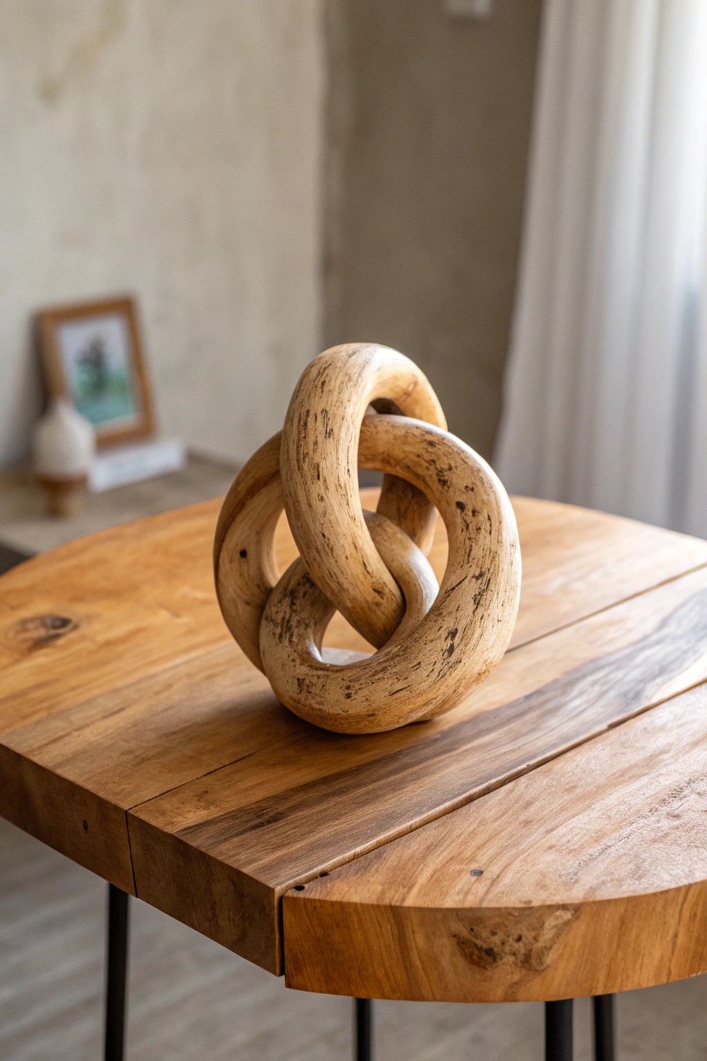 Let a sculptural wooden knot steal the spotlight—bold, natural, and beautifully crafted.