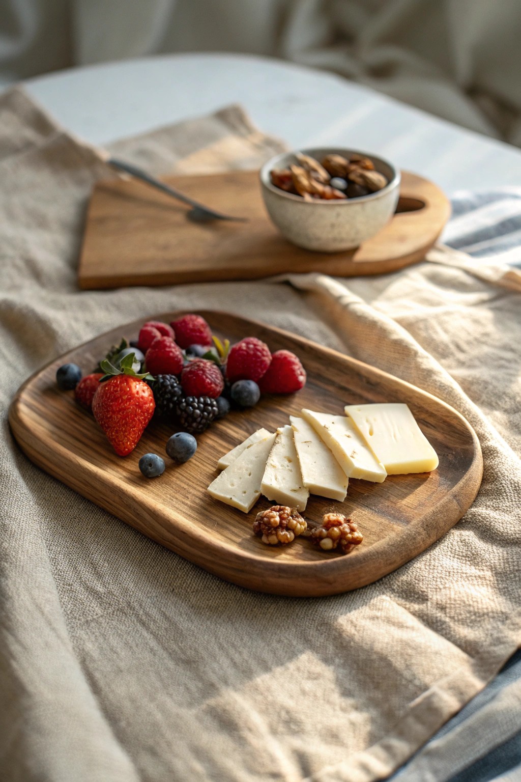 Elevate your Thanksgiving table with a charming mini charcuterie board at every seat.