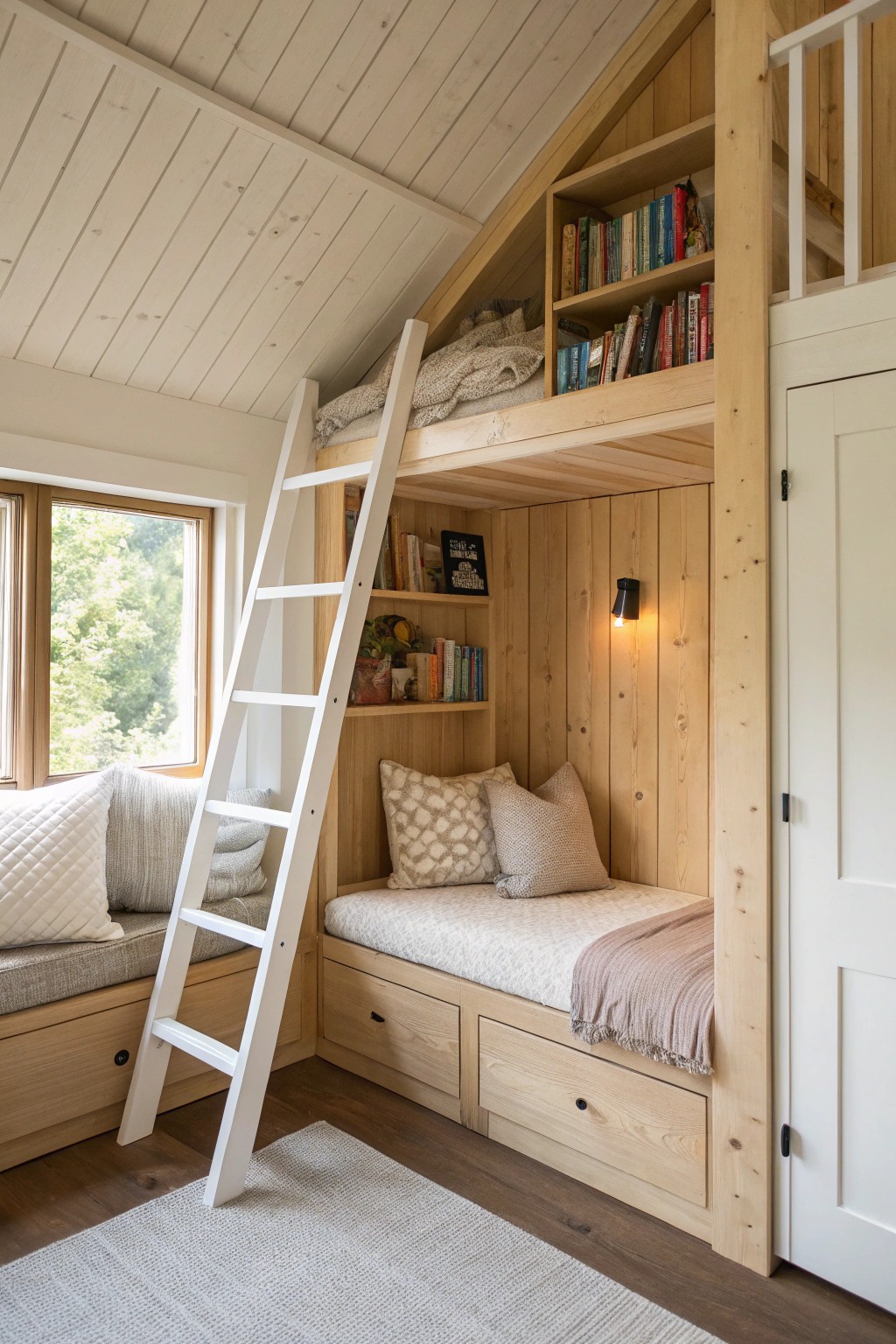 A dreamy hidden loft nook—every tween girl's perfect retreat.