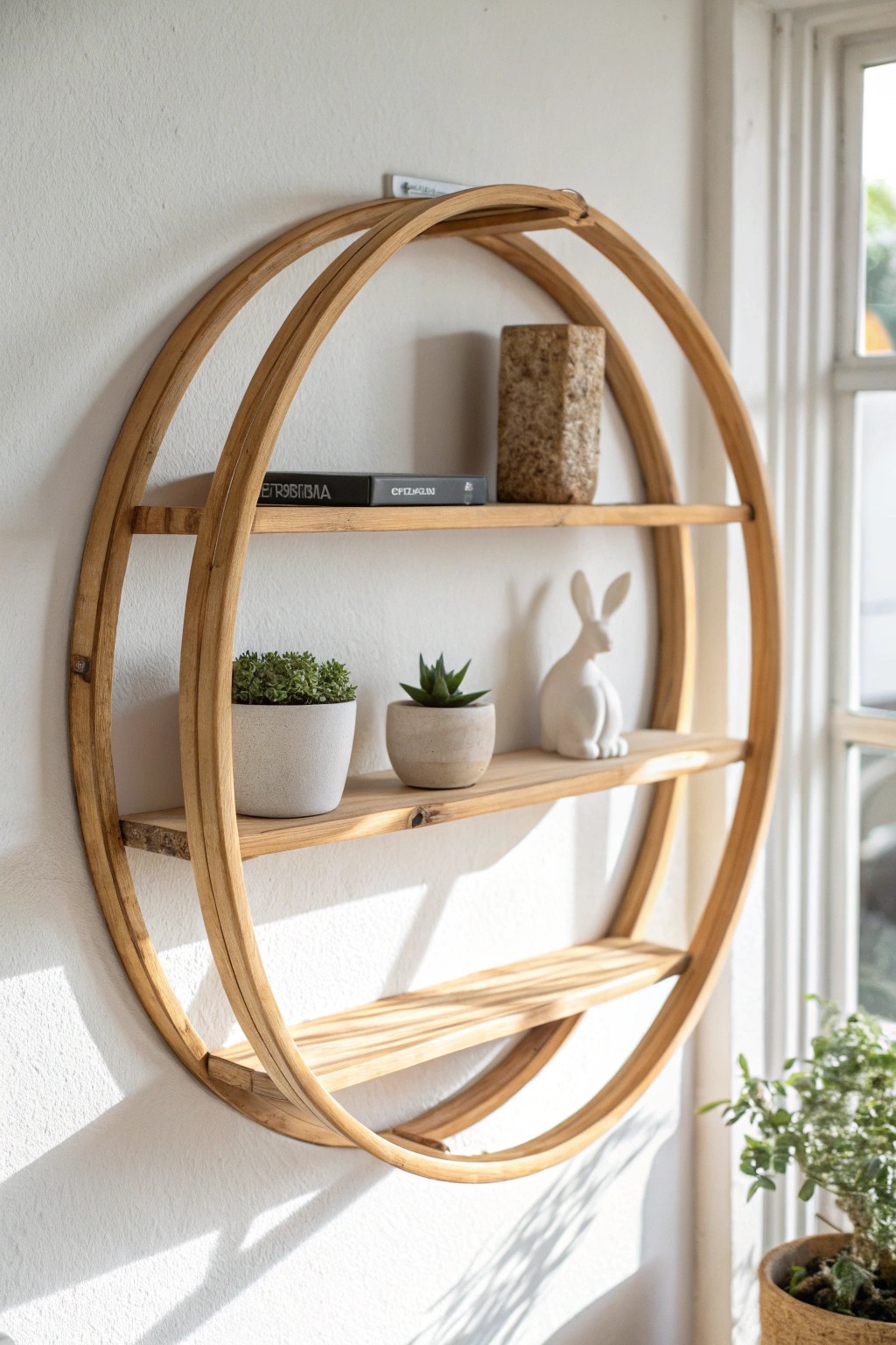 Elevate your space with a handcrafted embroidery hoop shelf—where art meets function.