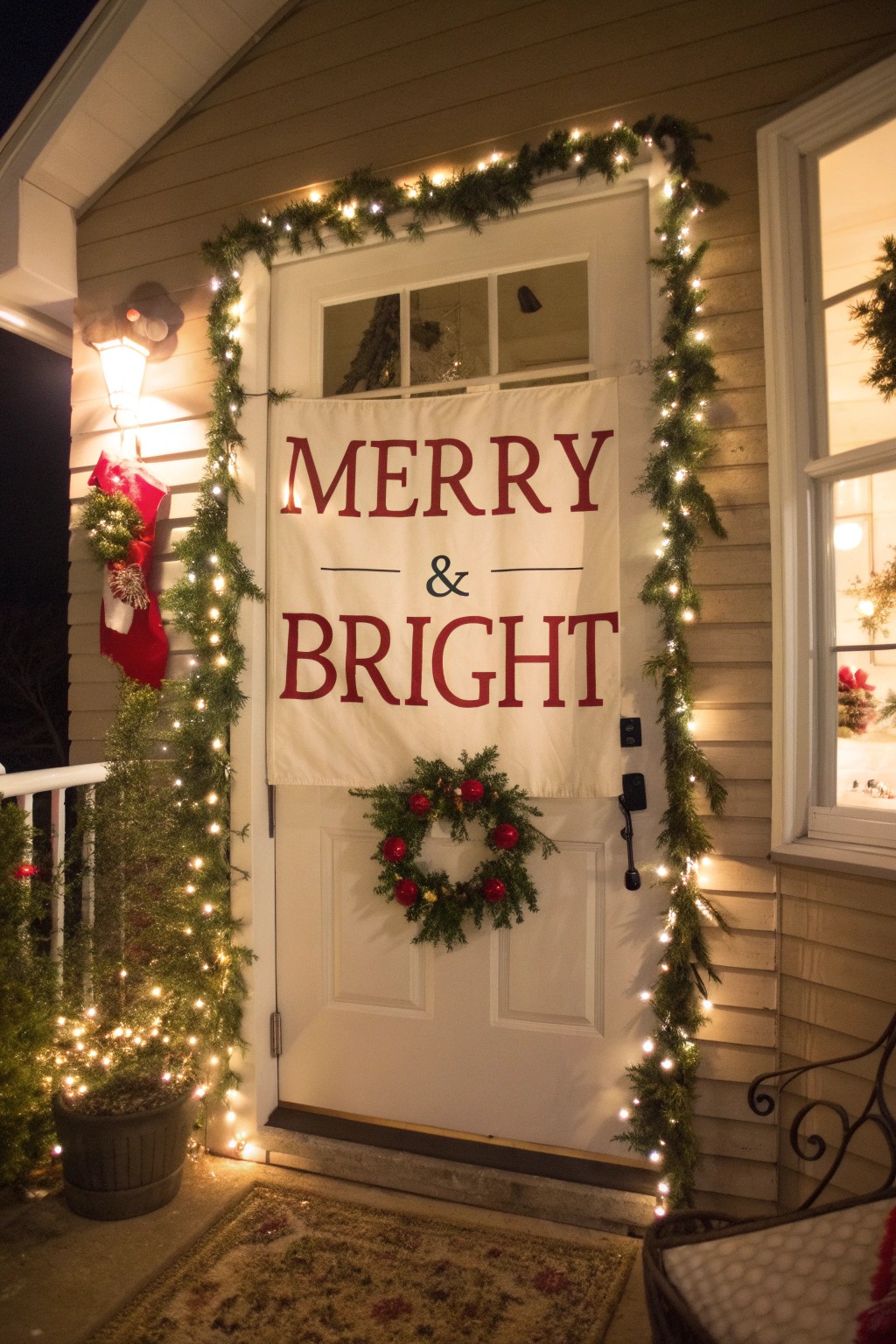 A greeting banner instantly spreads holiday joy to everyone who visits.