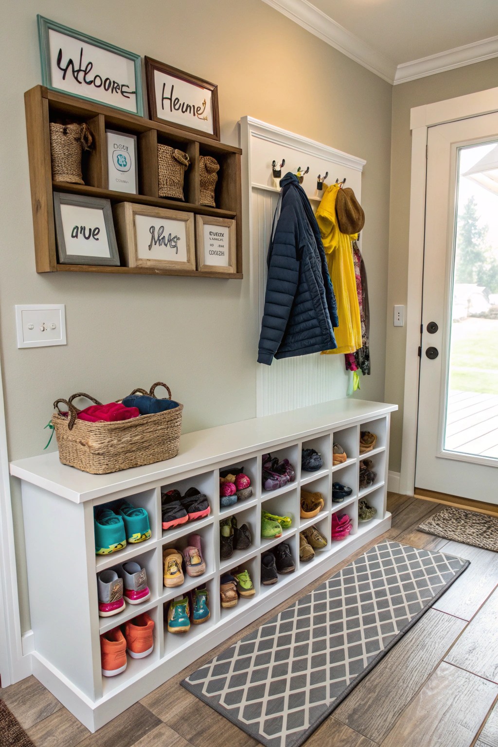 Built-in cubbies keep every pair sorted and easy to grab.
