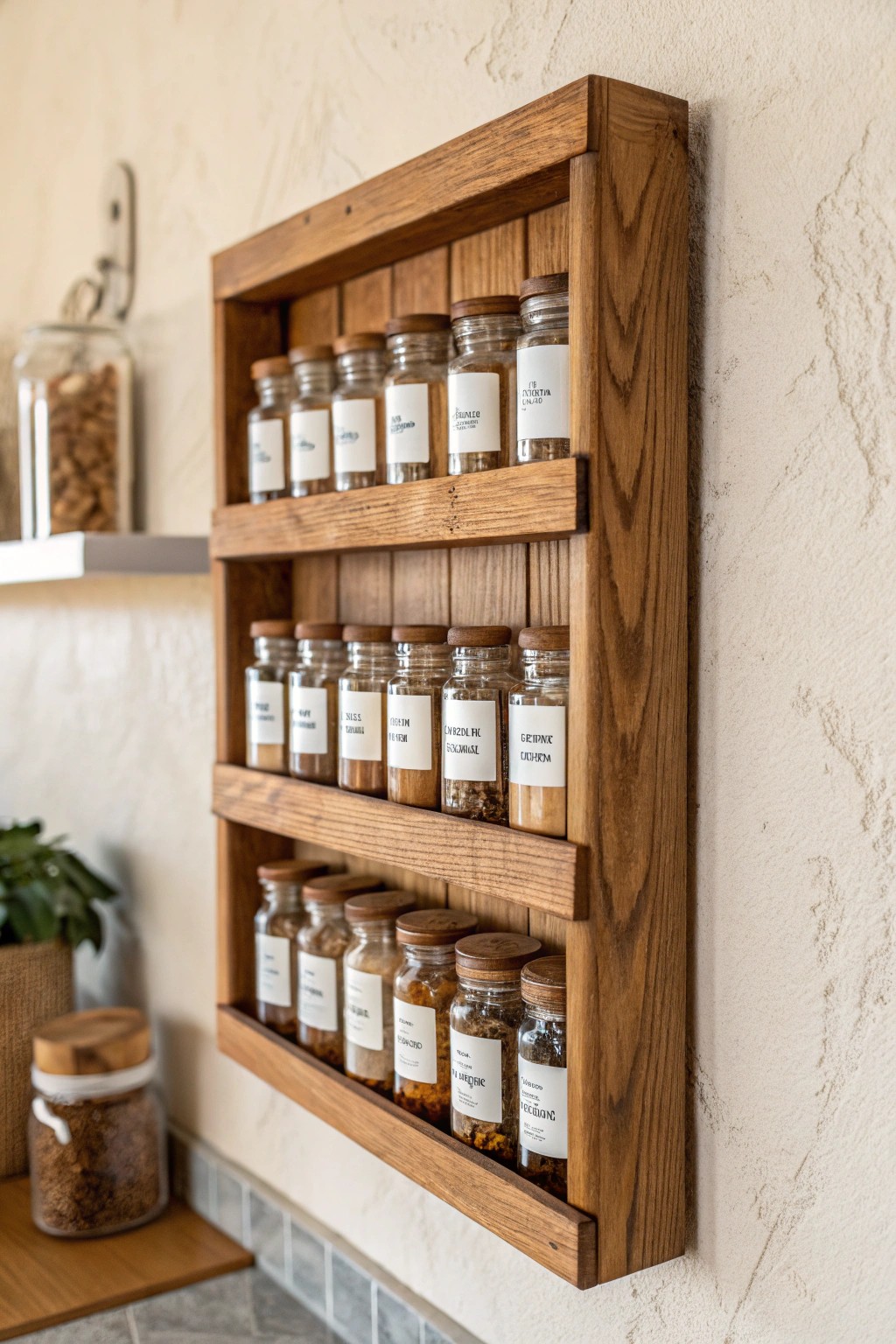 Turn your spices into a beautiful, alphabetized library—where order meets natural elegance.