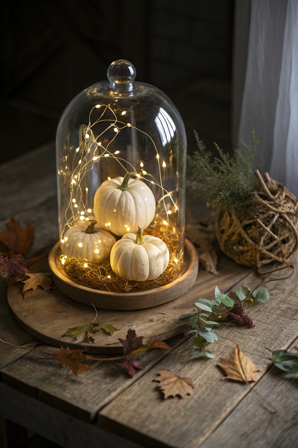 Magical fairy lights bring cozy charm to your Thanksgiving table.