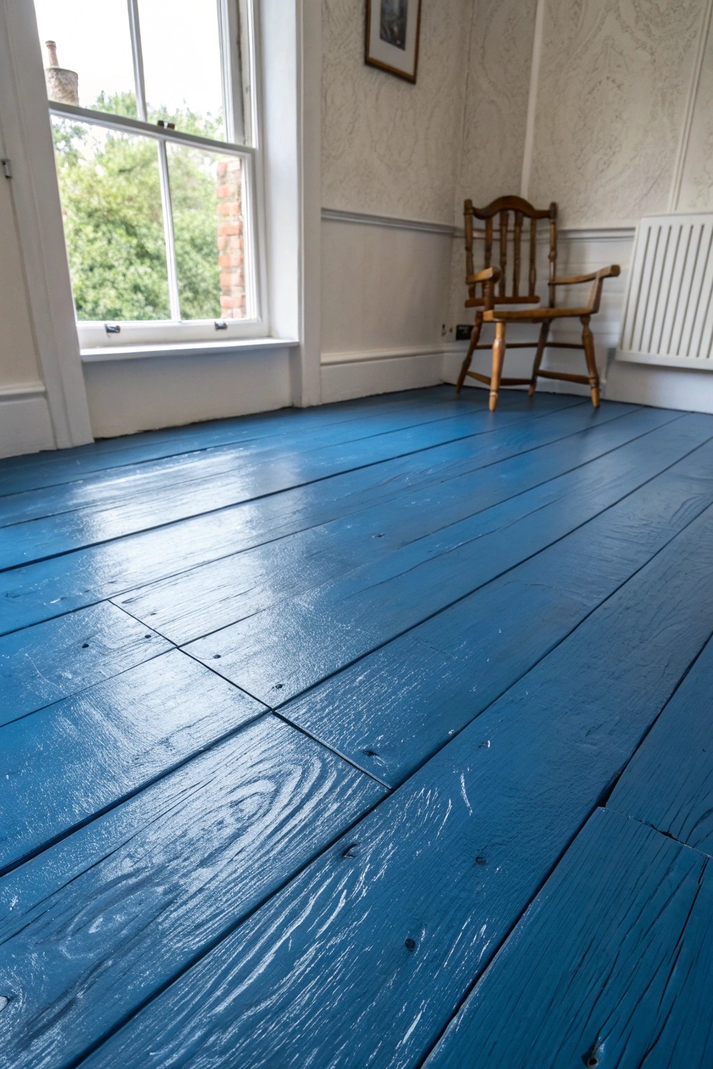 Make a statement with blue painted floors—a bold, beautiful foundation for your living space.