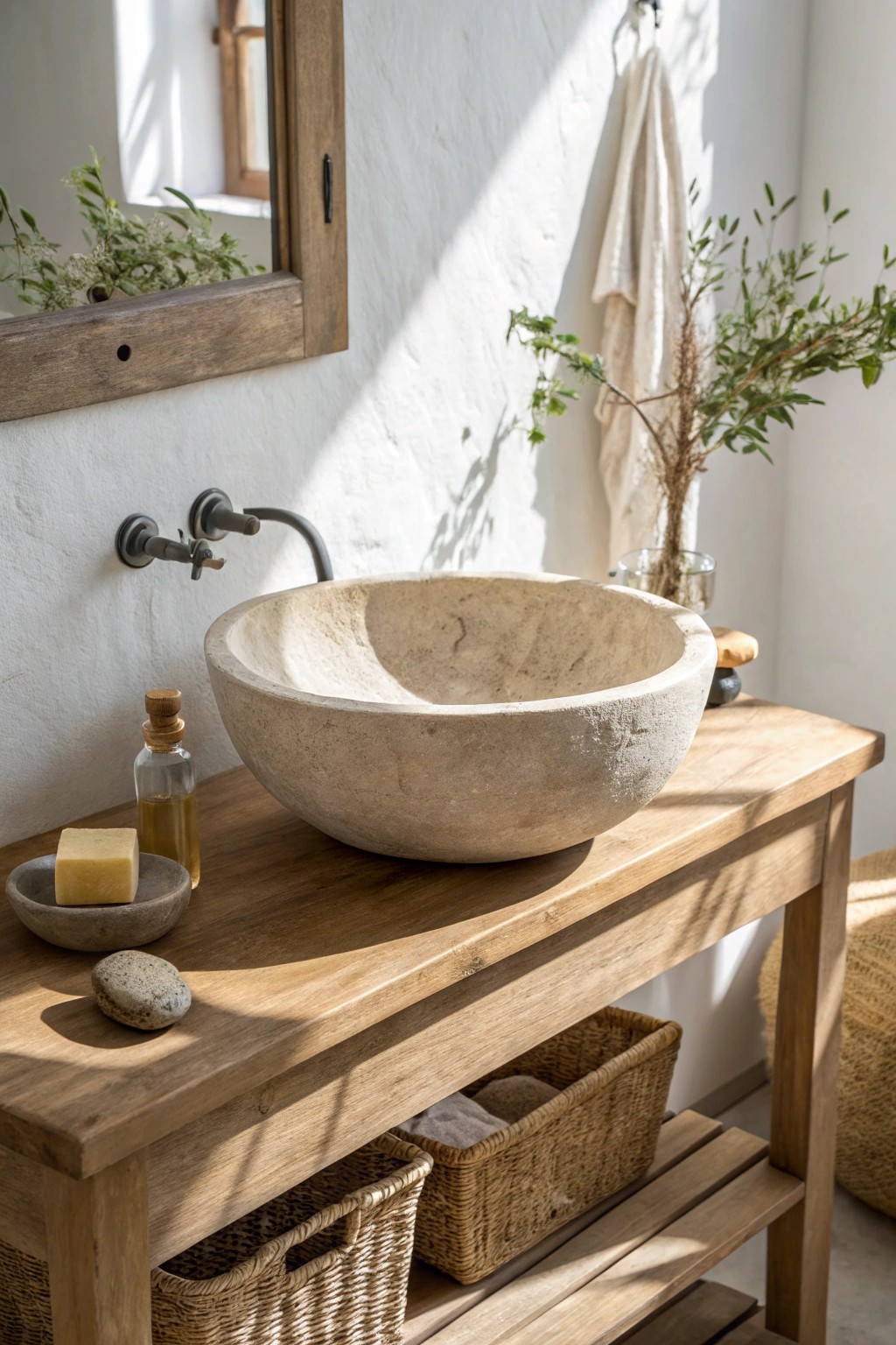 Let one stunning artisan sink elevate your entire small bathroom.