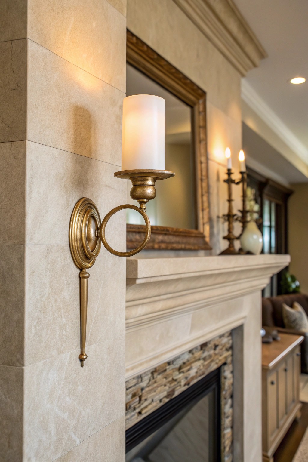 Elevate your fireplace with artisan lighting—where warmth meets craftsmanship.