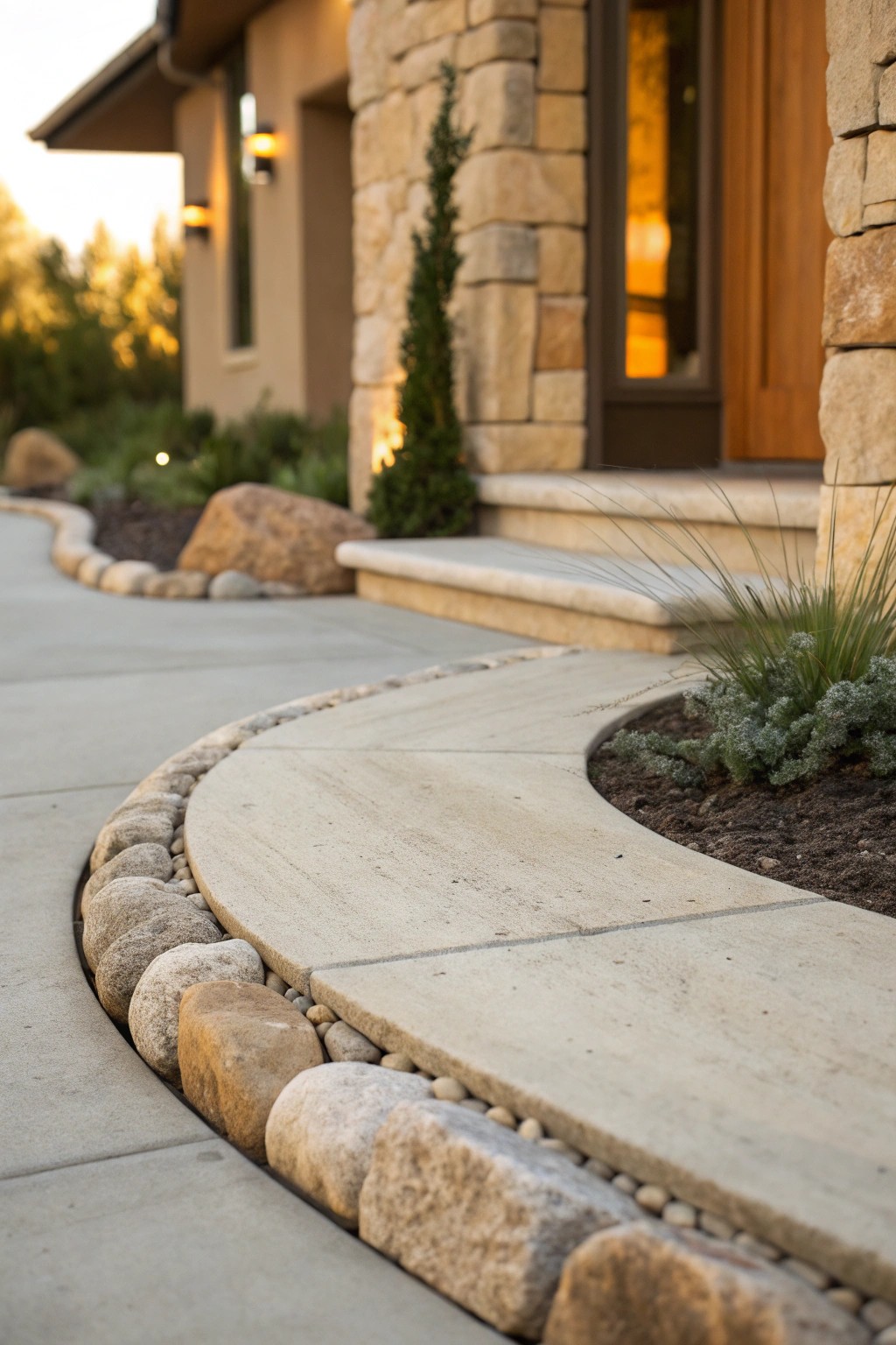 Elevate your walkway with artful, sculptural edging.