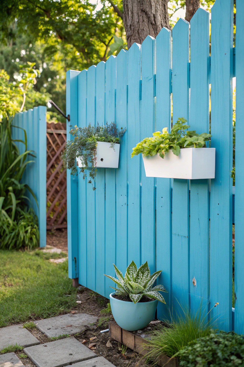 Brighten your backyard with a bold, handcrafted accent wall!