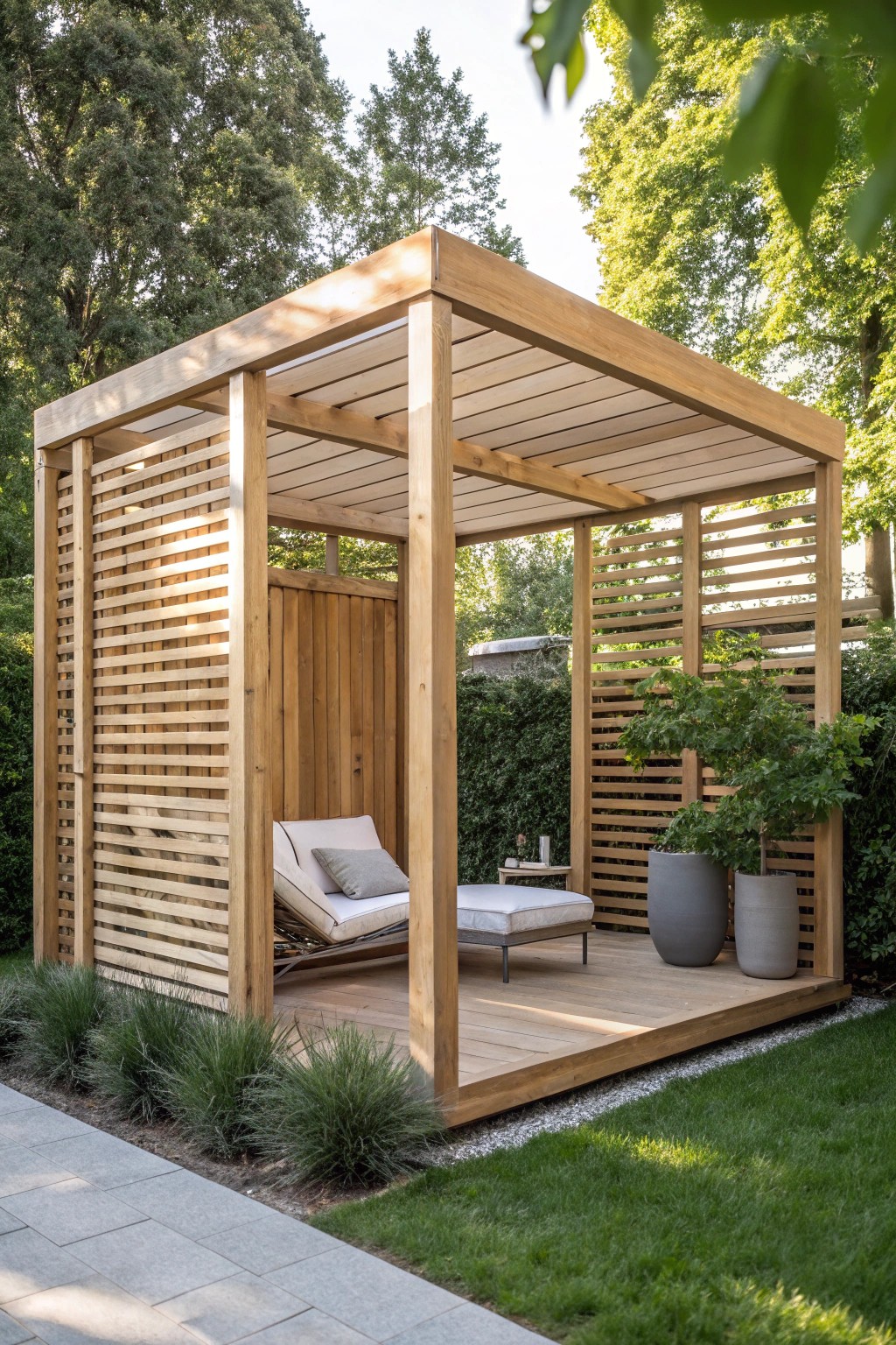 A serene pergola pod—your private escape for quiet moments outdoors.