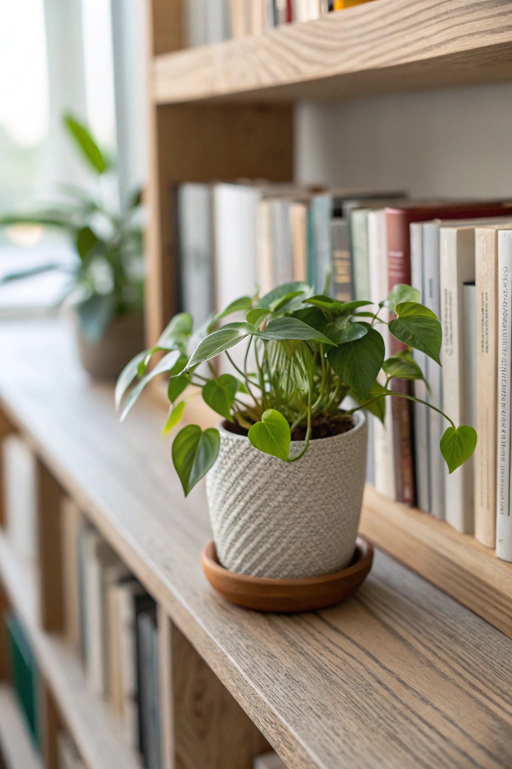 Bring your shelves to life with a touch of lush greenery.