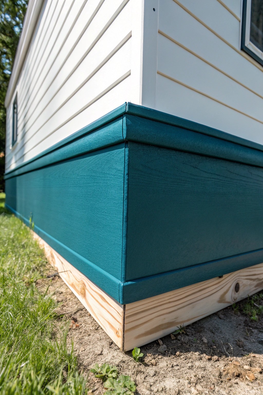 Elevate your mobile home with bold, chic vinyl skirting for a look that pops!