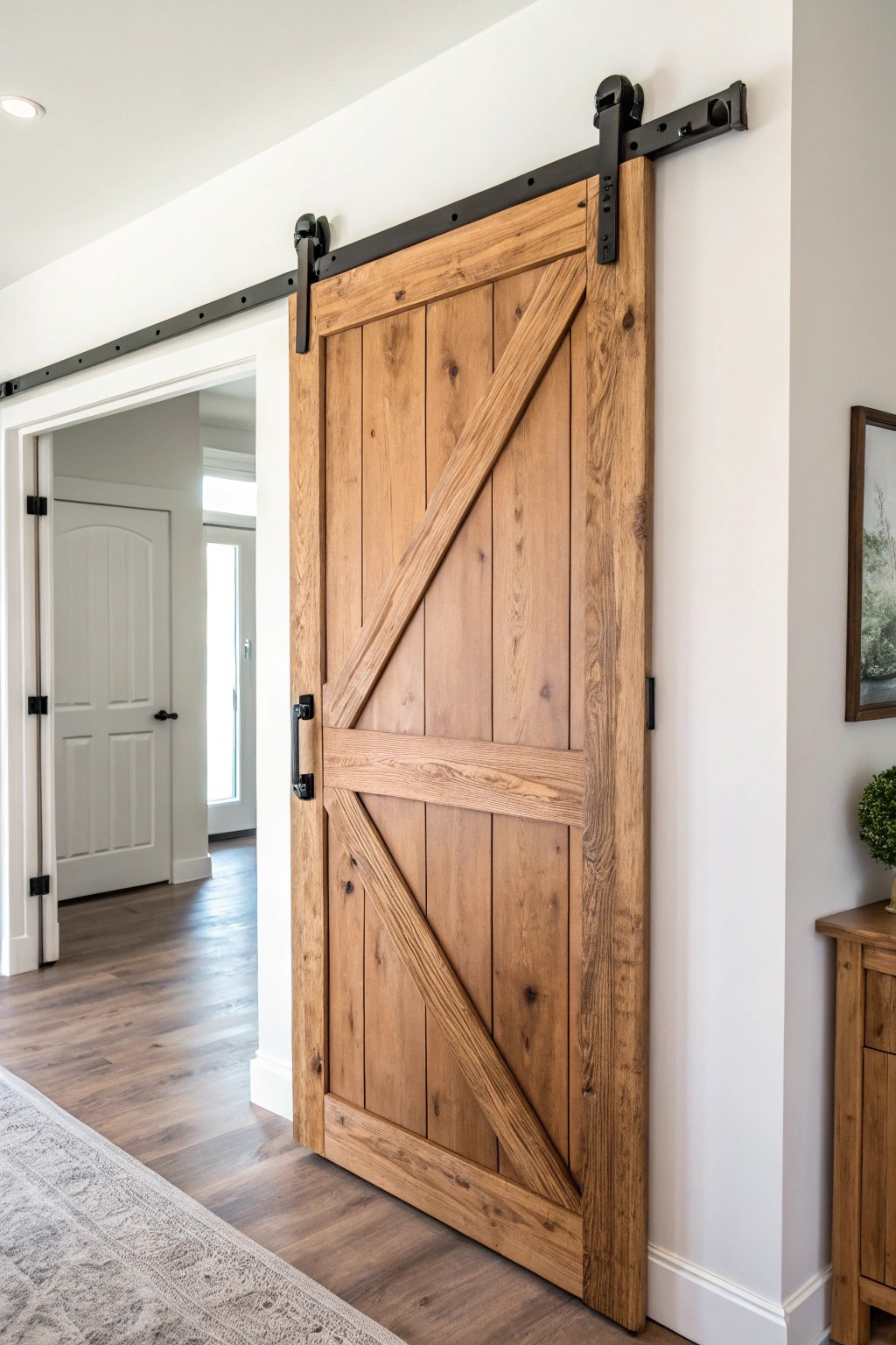 Elevate your pantry with timeless barn door charm.
