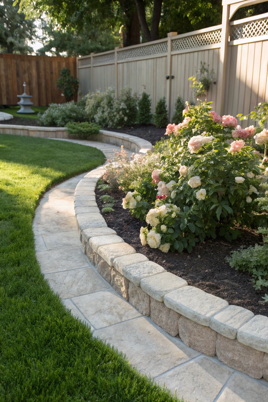 A gentle curve transforms a small front yard with natural beauty and simple elegance.
